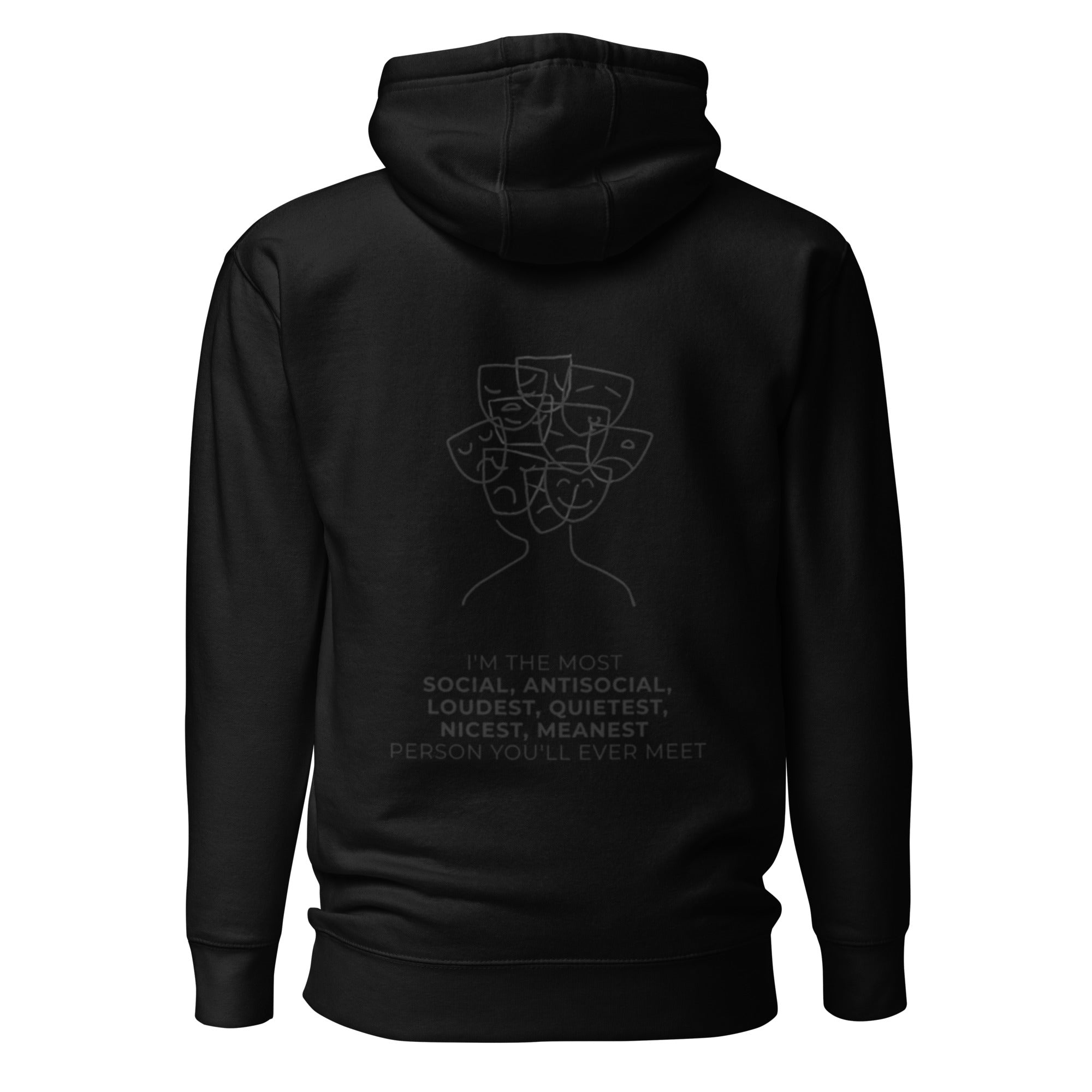 Most social antisocial. Unisex Hoodie Unisex Hoodie Void & Verse Black S