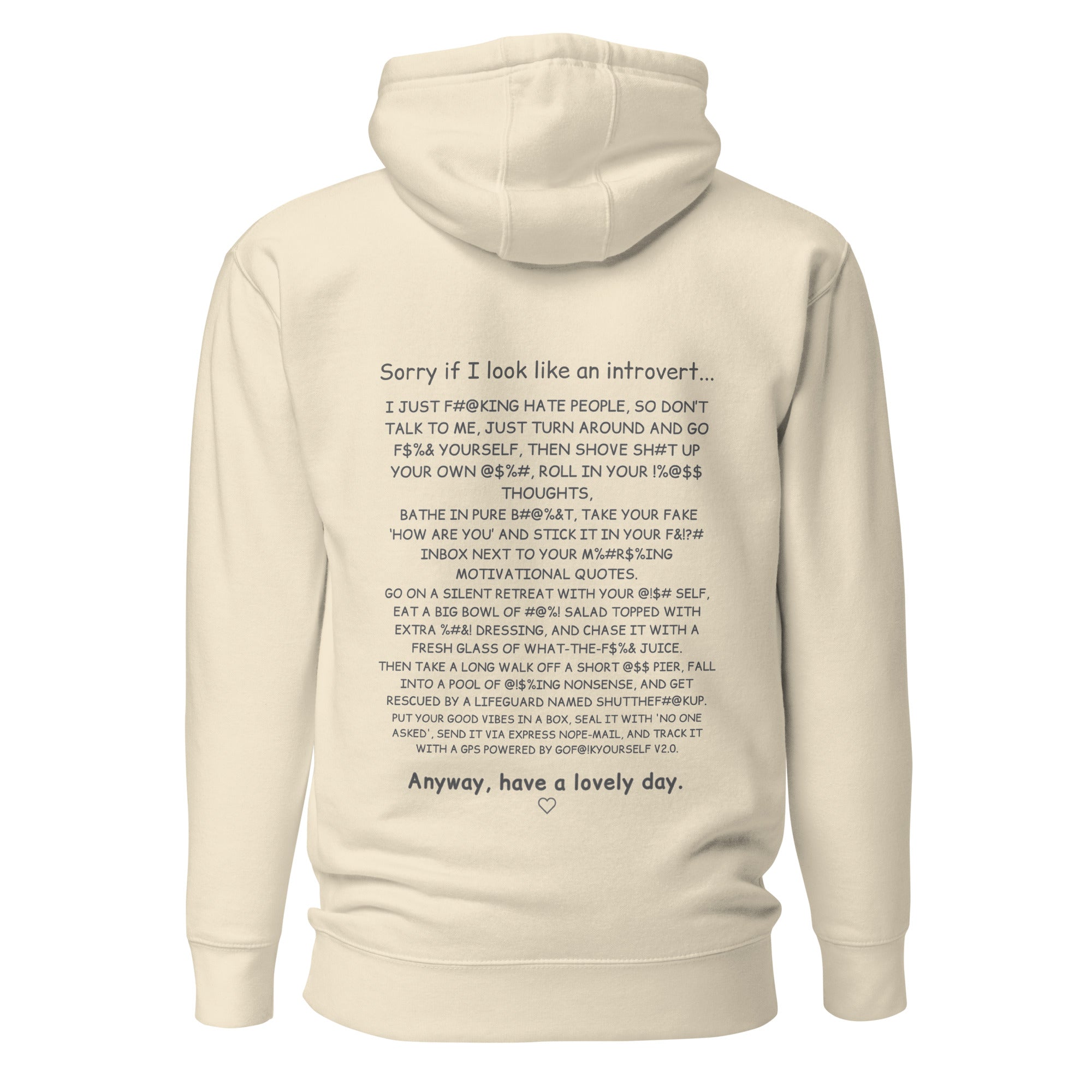 Sorry if I look like an introvert. Unisex Hoodie Unisex Hoodie Void & Verse Bone S