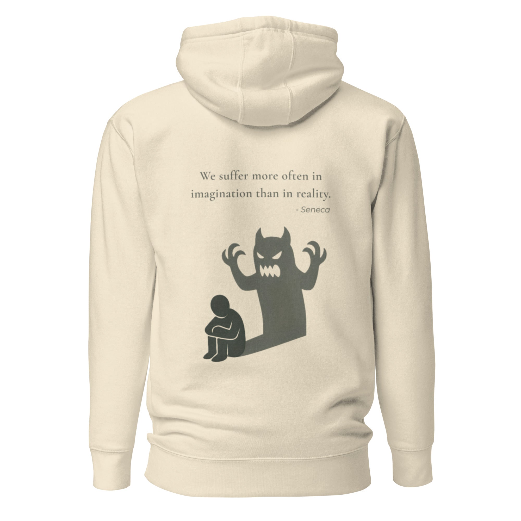 We suffer more in imagination. Unisex Hoodie Unisex Hoodie Void & Verse Bone S