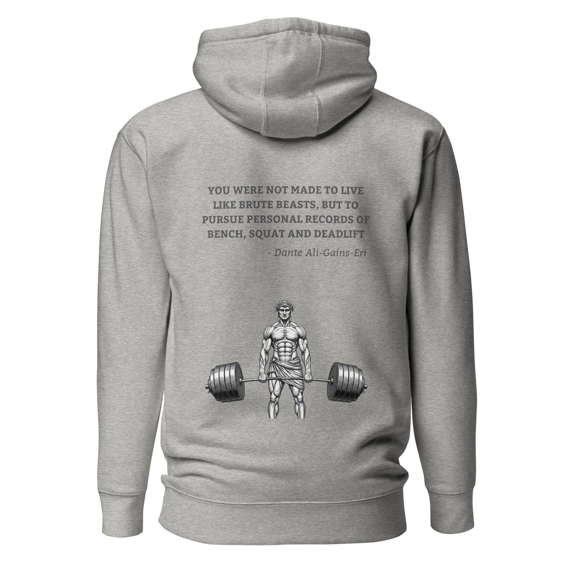 Dante Ali-Gains-Eri. Unisex Hoodie Unisex Hoodie Void & Verse Carbon Grey S