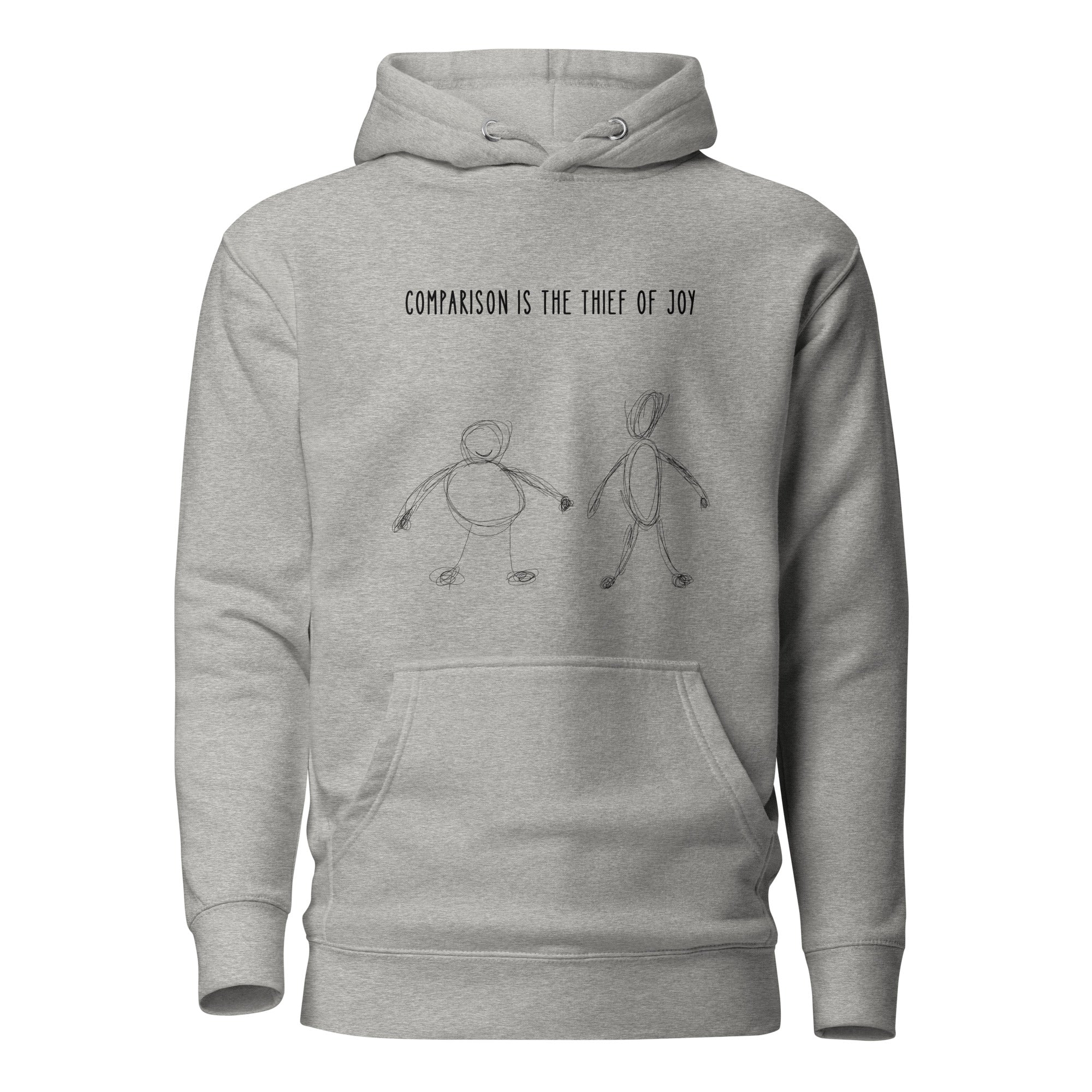 Comparison is the thief of joy. Unisex Hoodie Unisex Hoodie Void & Verse Carbon Grey S