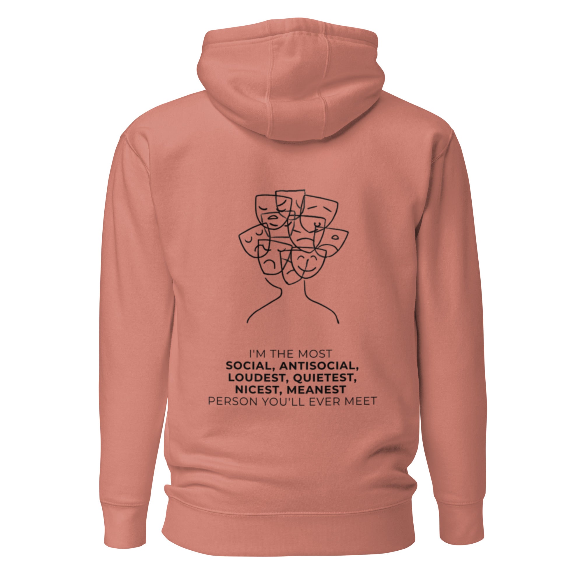 Most social antisocial. Unisex Hoodie Unisex Hoodie Void & Verse Dusty Rose S