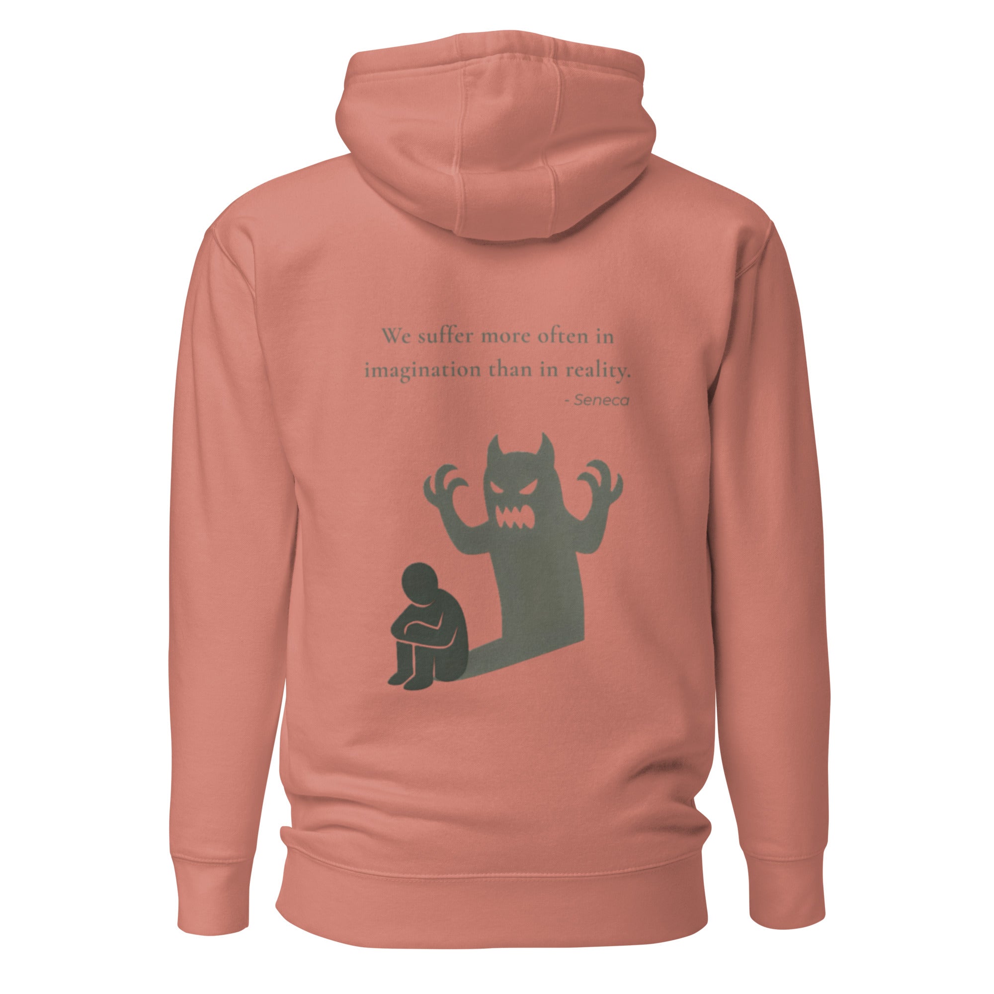 We suffer more in imagination. Unisex Hoodie Unisex Hoodie Void & Verse Dusty Rose S