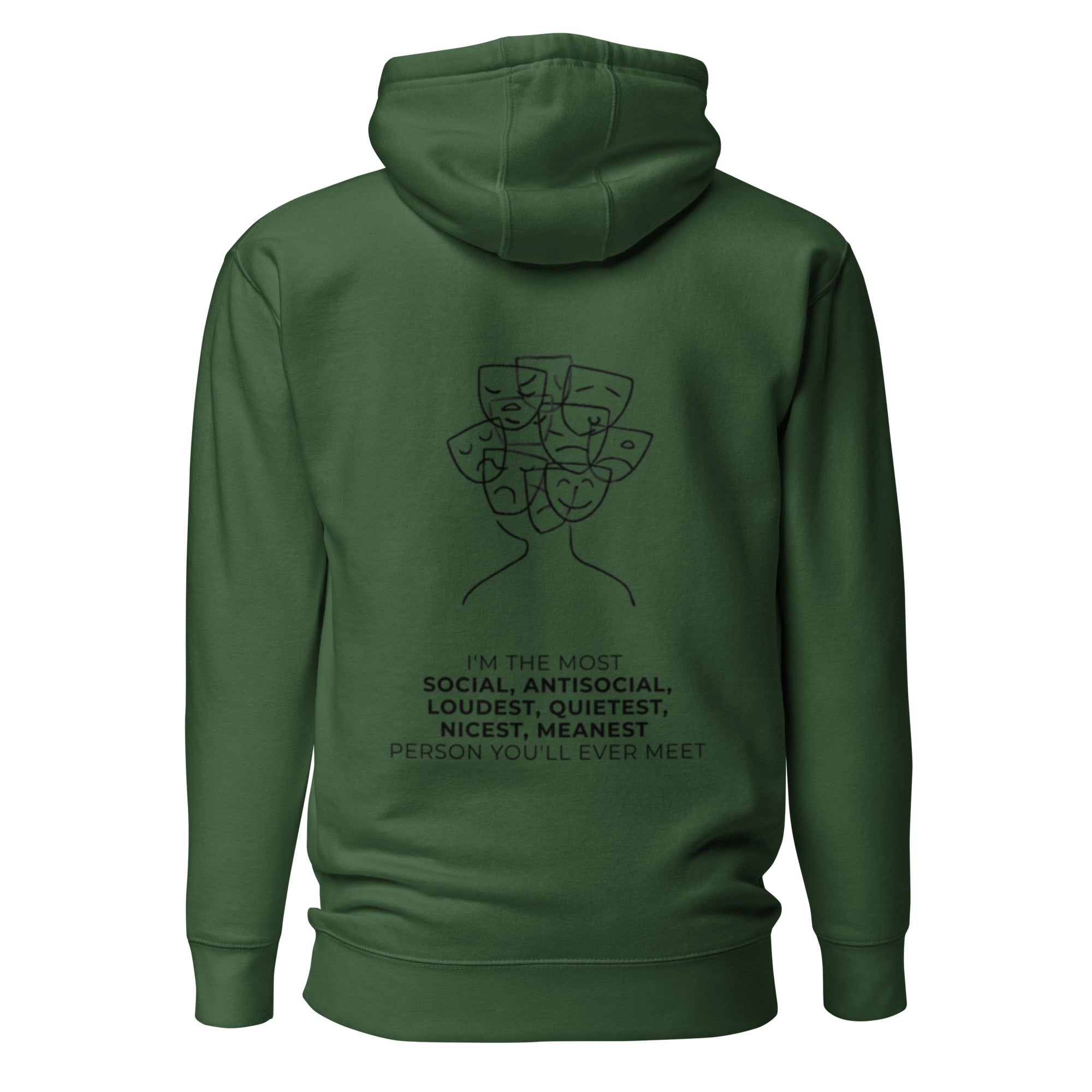Most social antisocial. Unisex Hoodie Unisex Hoodie Void & Verse Forest Green S