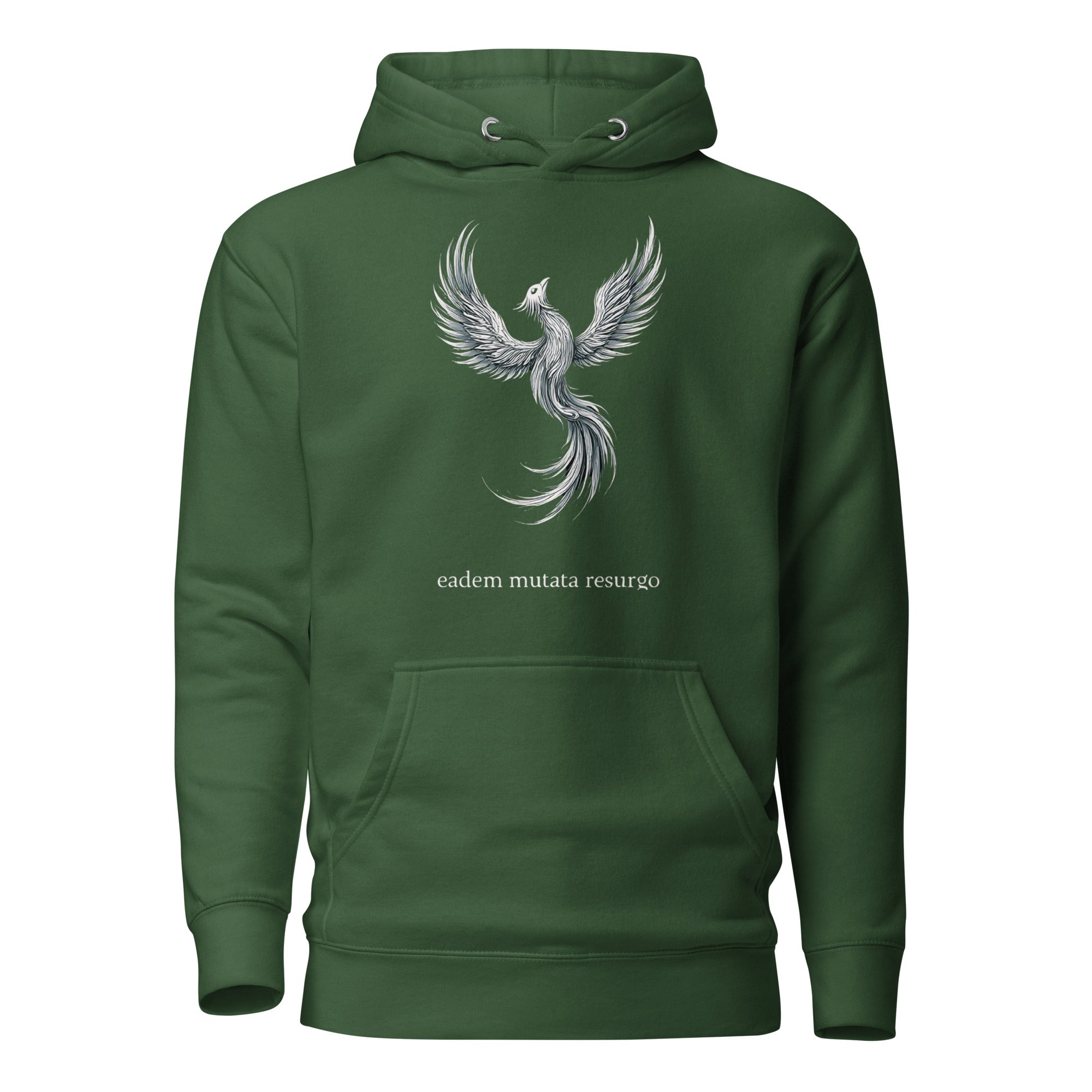 Eadem mutata resurgo. Unisex Hoodie Unisex Hoodie Void & Verse Forest Green S