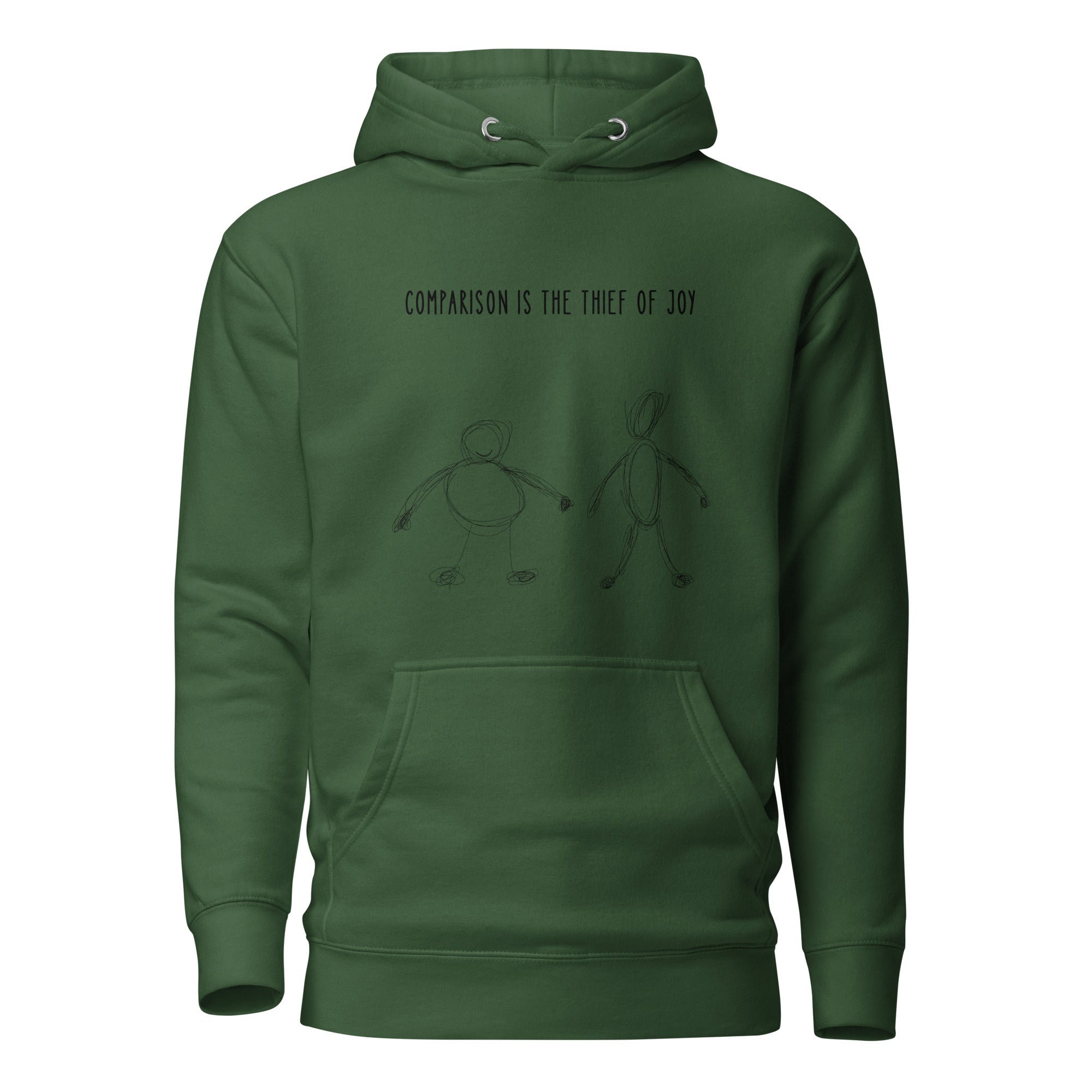 Comparison is the thief of joy. Unisex Hoodie Unisex Hoodie Void & Verse Forest Green S