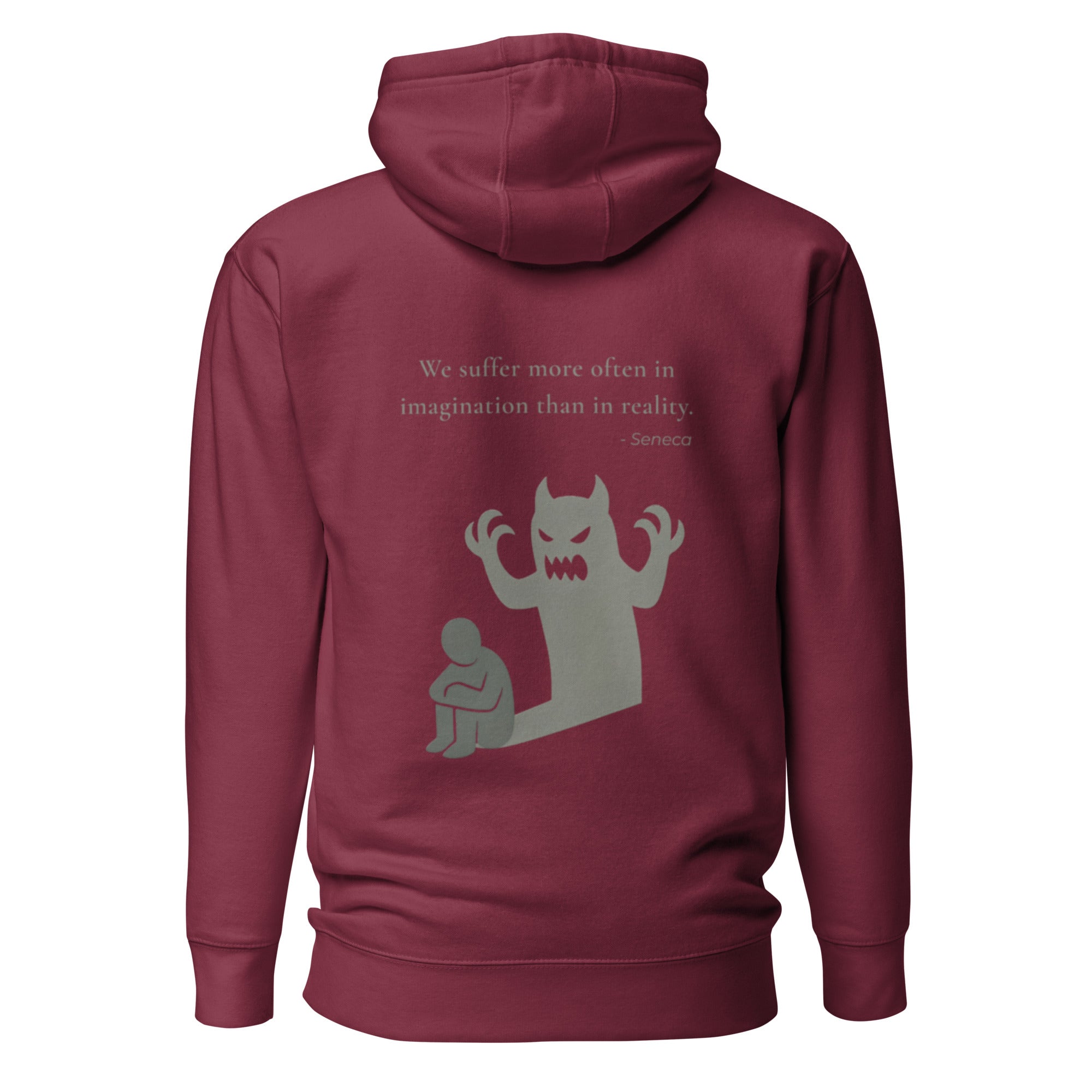 We suffer more in imagination. Unisex Hoodie Unisex Hoodie Void & Verse Maroon S