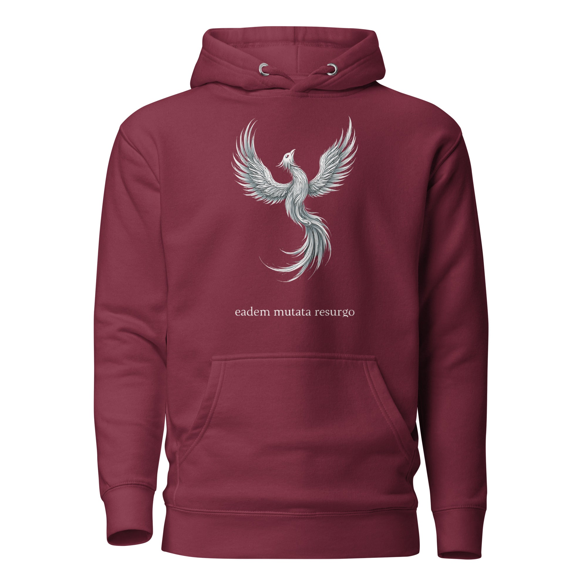 Eadem mutata resurgo. Unisex Hoodie Unisex Hoodie Void & Verse Maroon S
