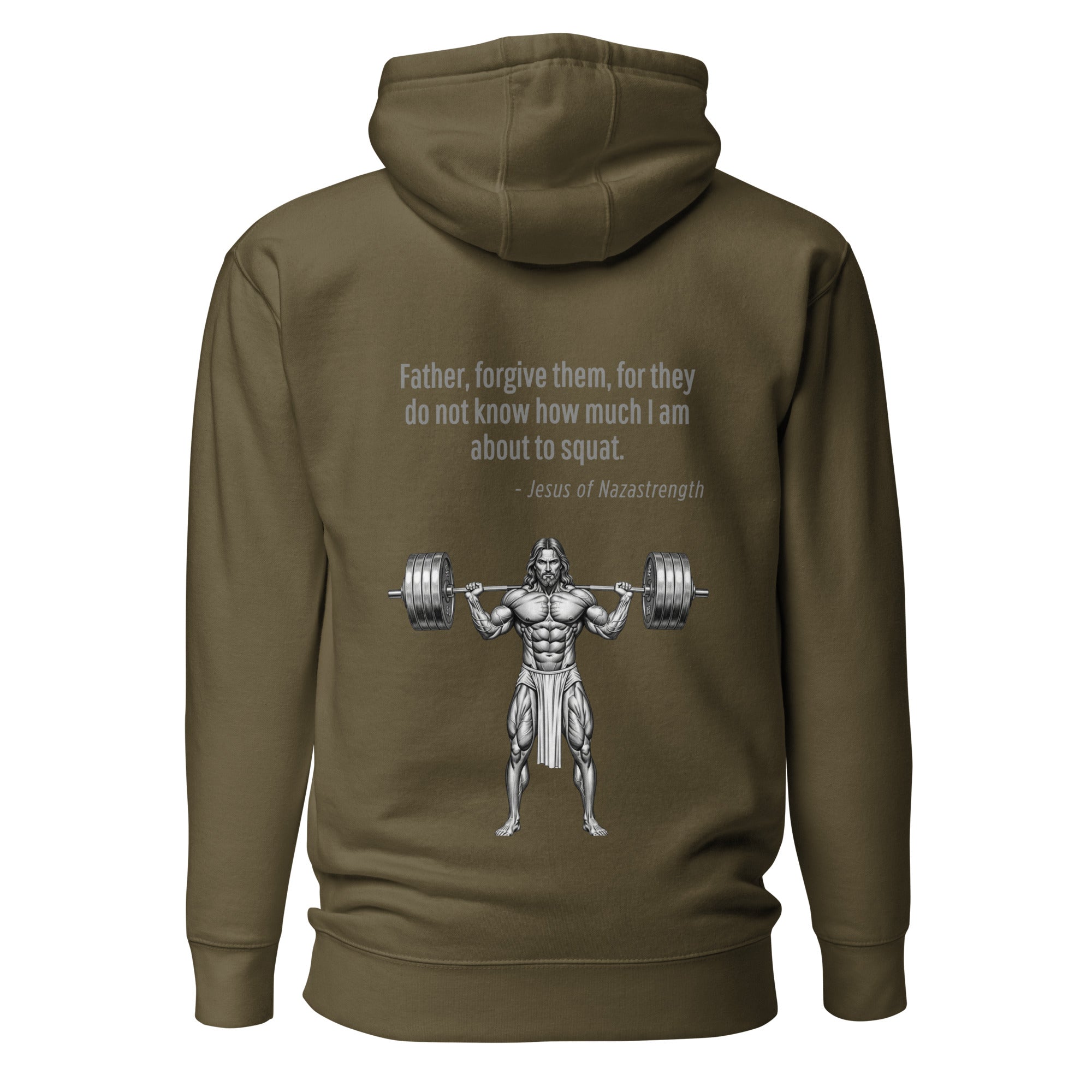 Jesus of Nazastrength. Unisex Hoodie Unisex Hoodie Void & Verse Military Green S
