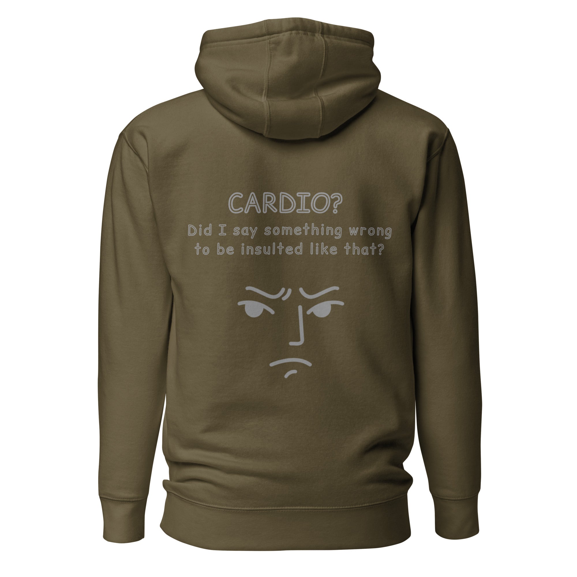 Cardio? Unisex Hoodie Unisex Hoodie Void & Verse Military Green S