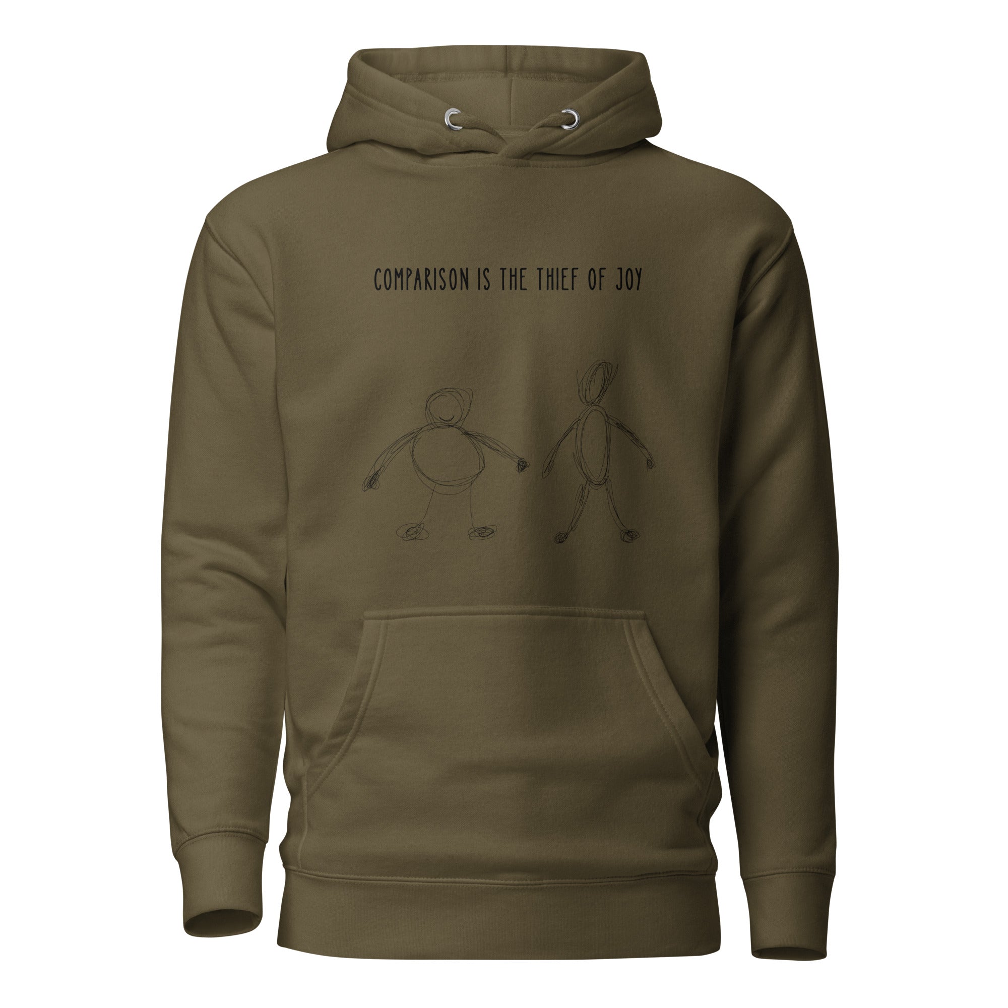 Comparison is the thief of joy. Unisex Hoodie Unisex Hoodie Void & Verse Military Green S