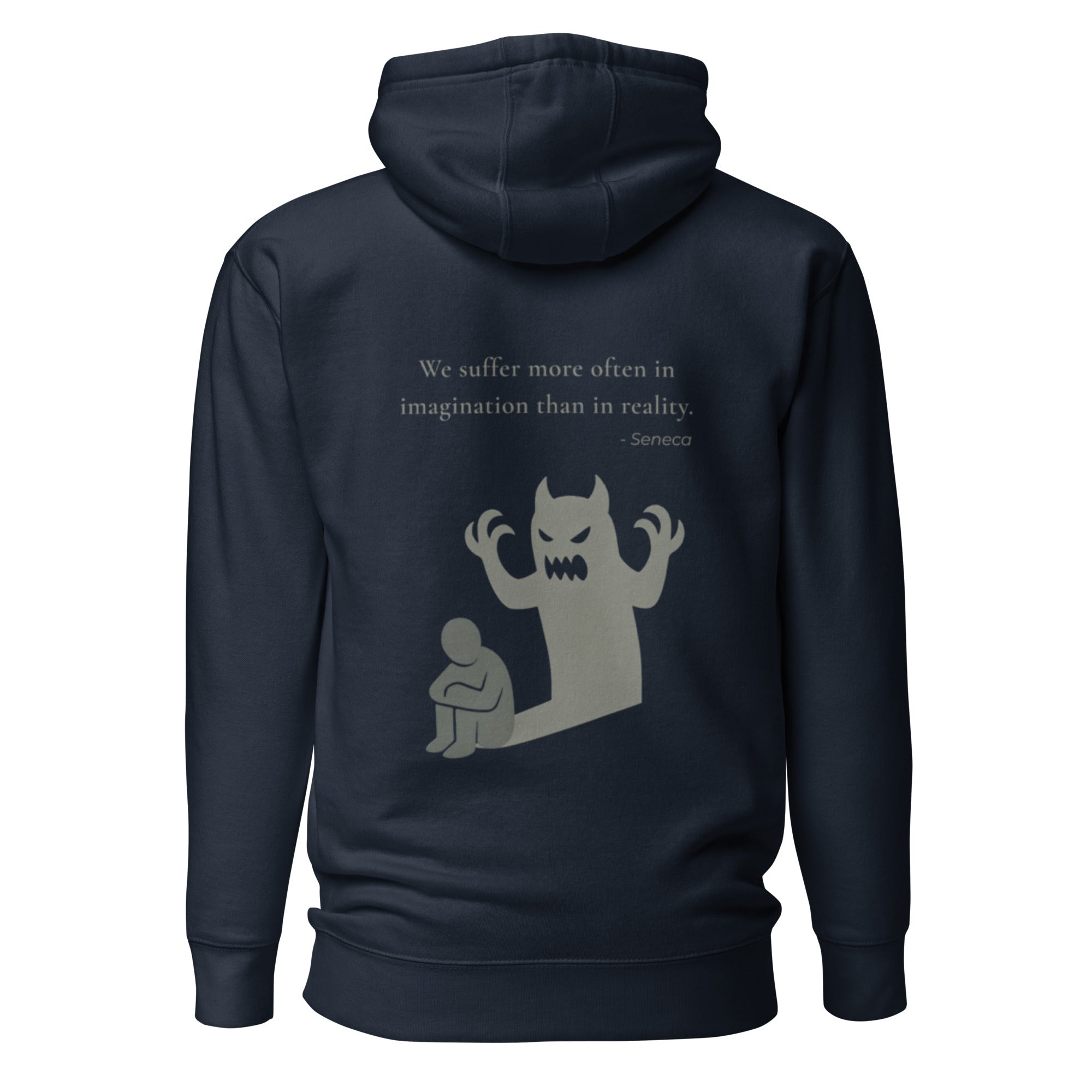 We suffer more in imagination. Unisex Hoodie Unisex Hoodie Void & Verse Navy Blazer S