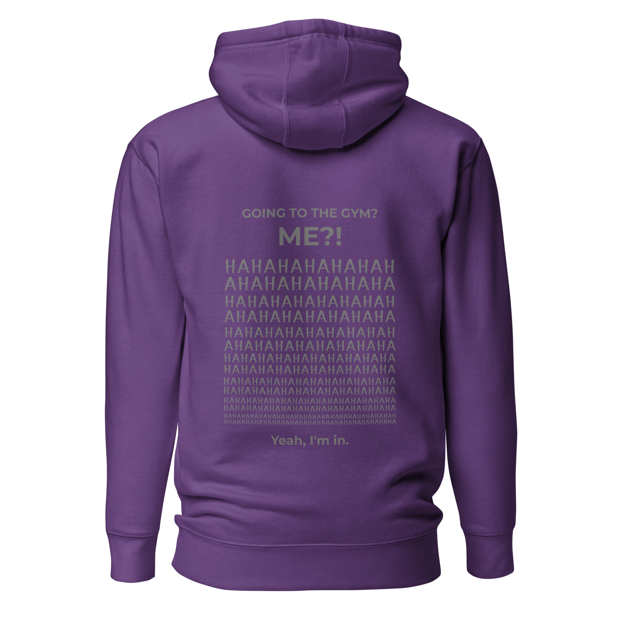 Going to the gym? I'm in. Unisex Hoodie Unisex Hoodie Void & Verse Purple S