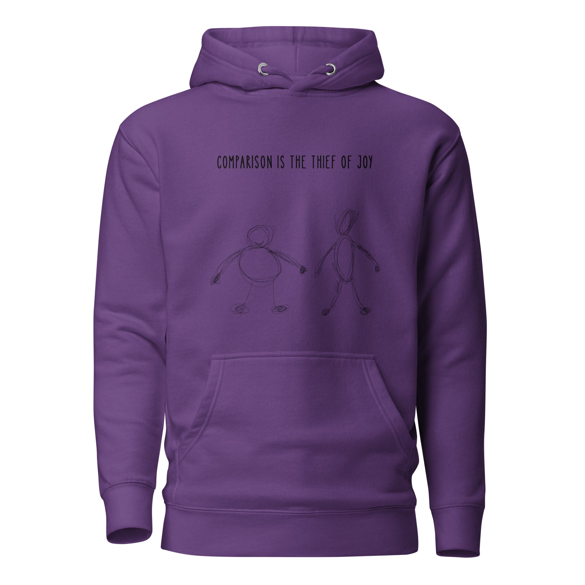 Comparison is the thief of joy. Unisex Hoodie Unisex Hoodie Void & Verse Purple S