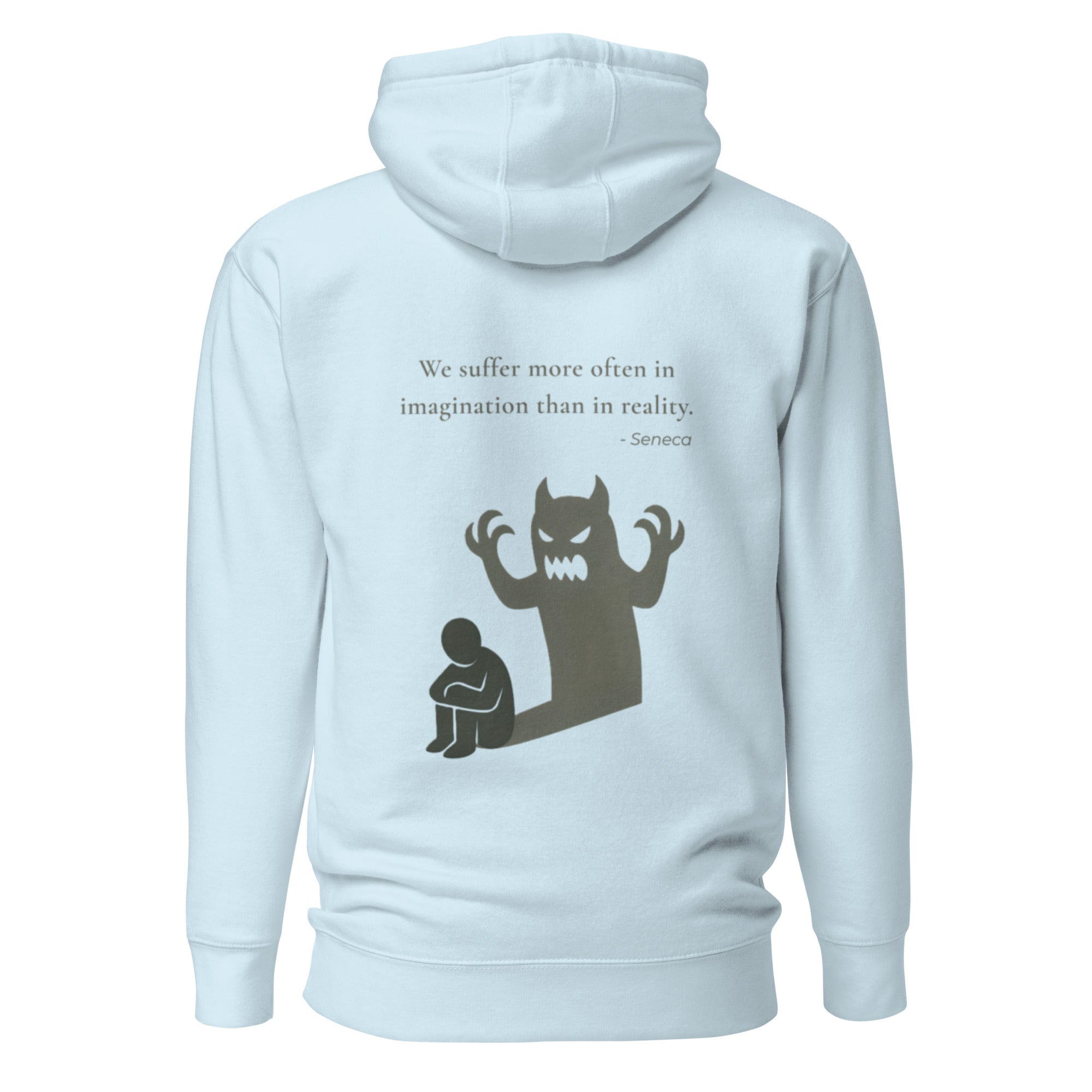 We suffer more in imagination. Unisex Hoodie Unisex Hoodie Void & Verse Sky Blue S