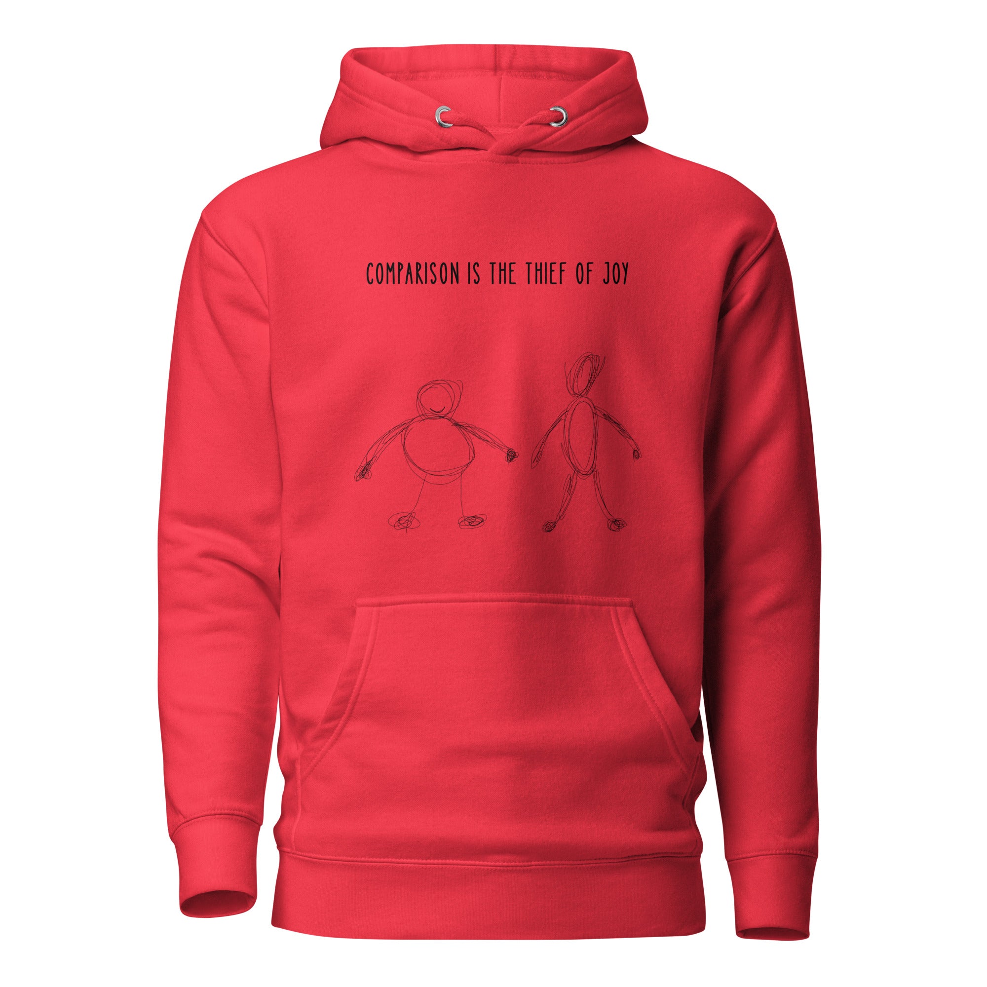 Comparison is the thief of joy. Unisex Hoodie Unisex Hoodie Void & Verse Team Red S