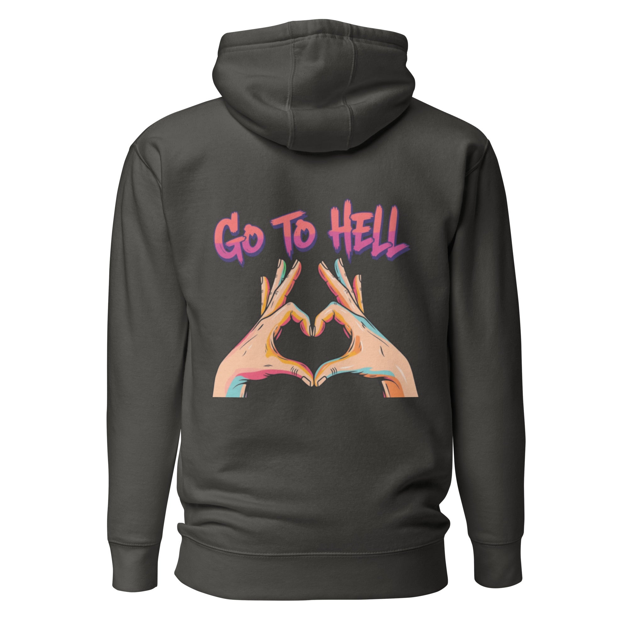 Go to hell. Unisex Hoodie Unisex Hoodie Void & Verse Vintage Black S
