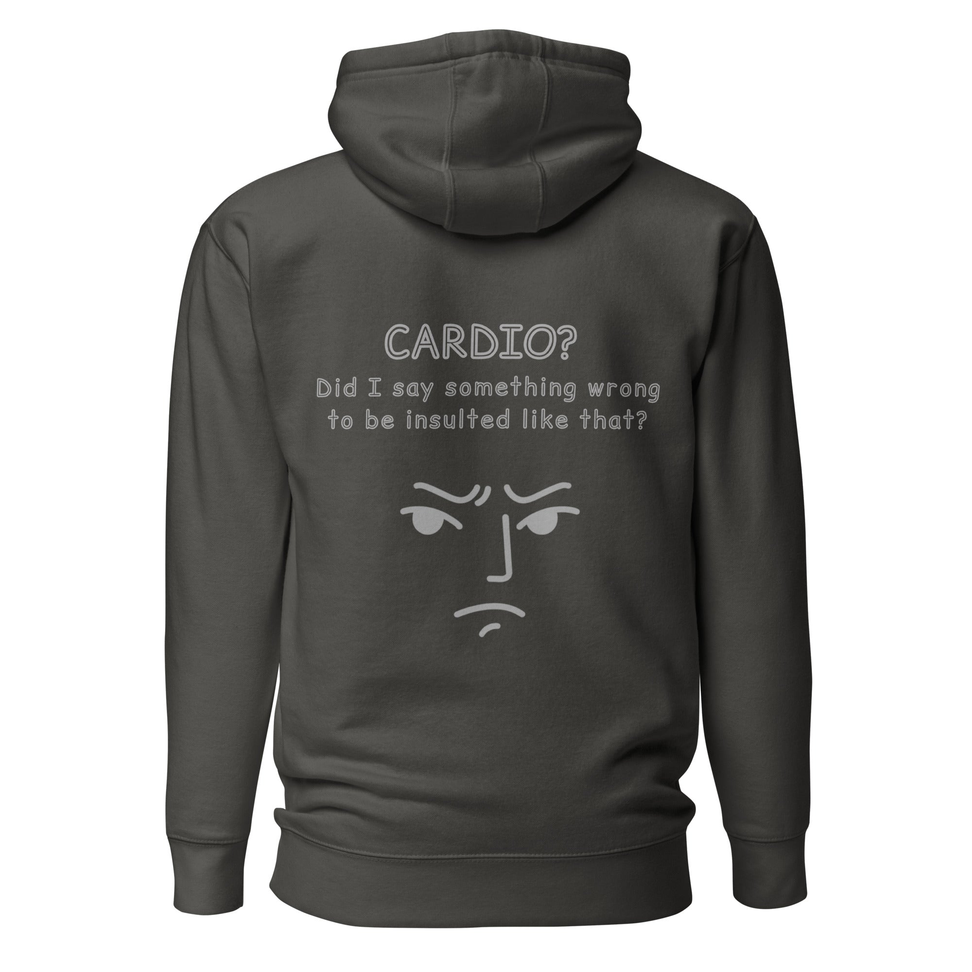 Cardio? Unisex Hoodie Unisex Hoodie Void & Verse Vintage Black S