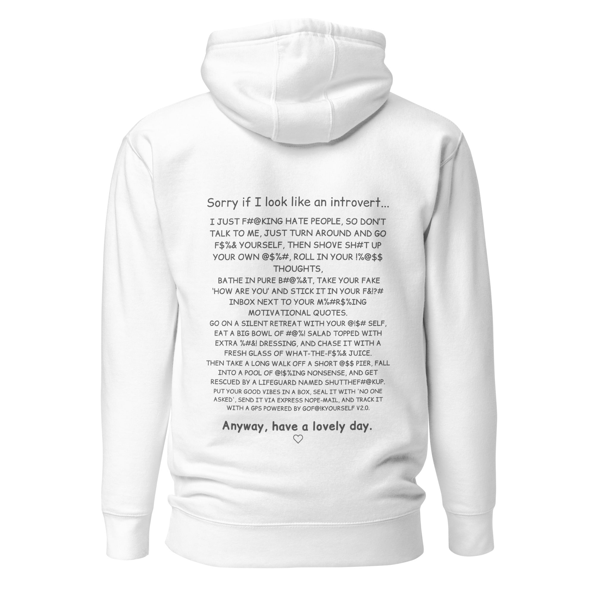Sorry if I look like an introvert. Unisex Hoodie Unisex Hoodie Void & Verse White S