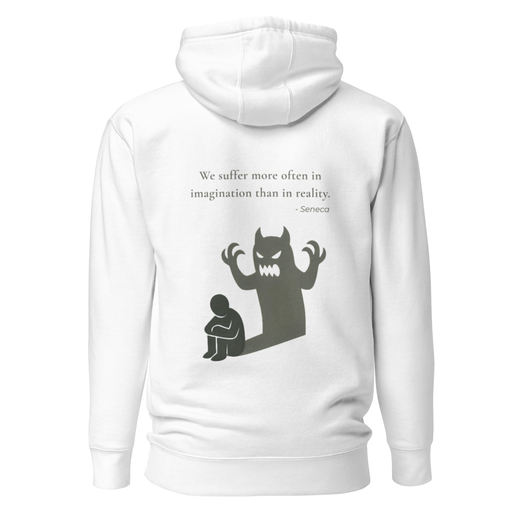 We suffer more in imagination. Unisex Hoodie Unisex Hoodie Void & Verse White S