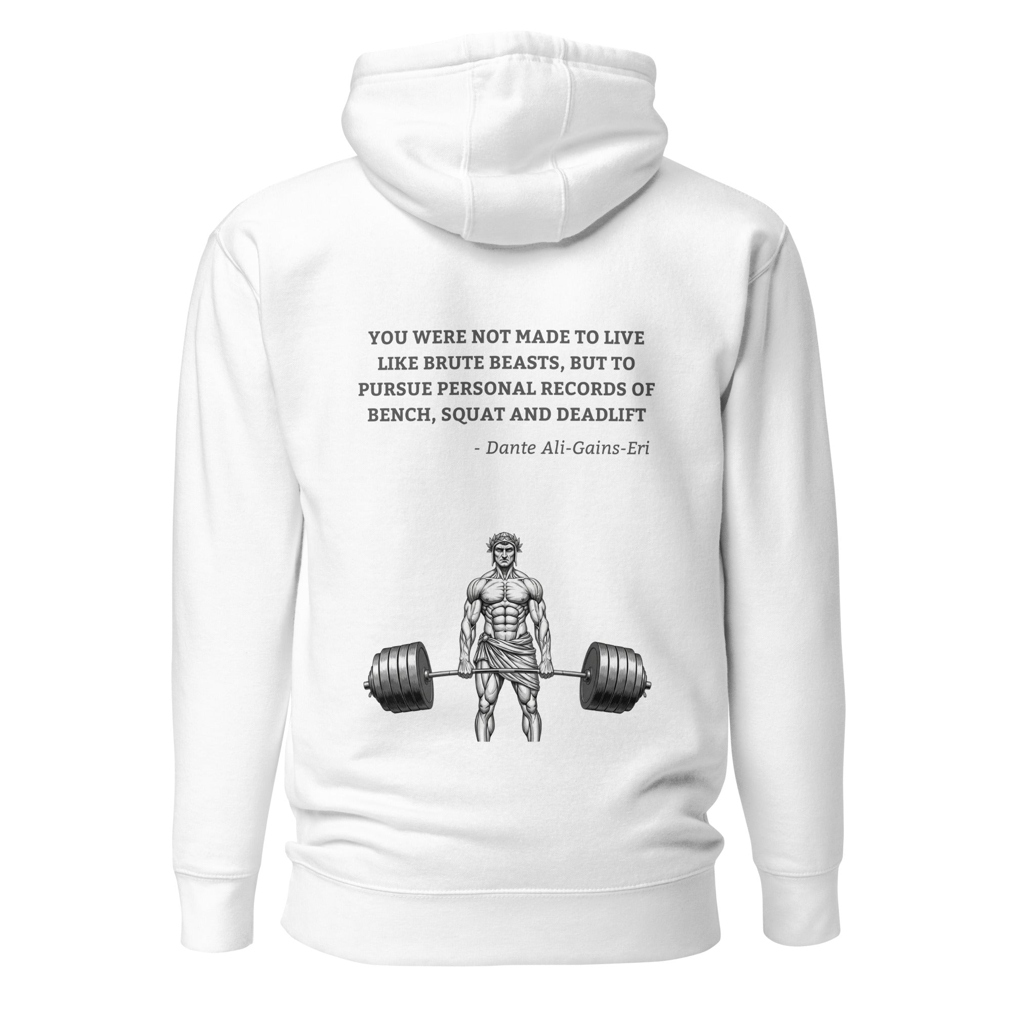 Dante Ali-Gains-Eri. Unisex Hoodie Unisex Hoodie Void & Verse White S
