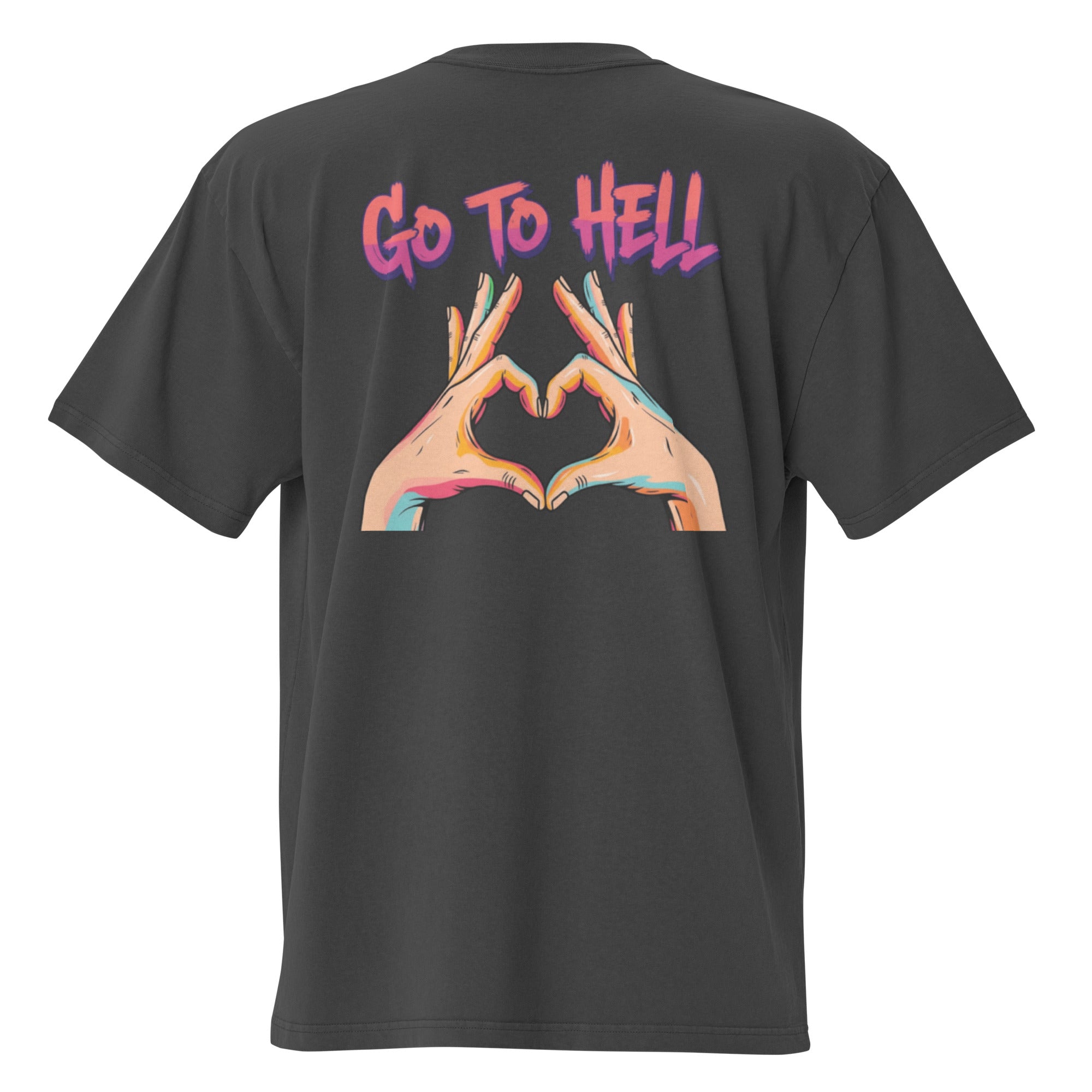 Go to hell. Unisex Heavyweight Relaxed T-Shirt Unisex Heavyweight Relaxed T-Shirt Void & Verse Faded Black S