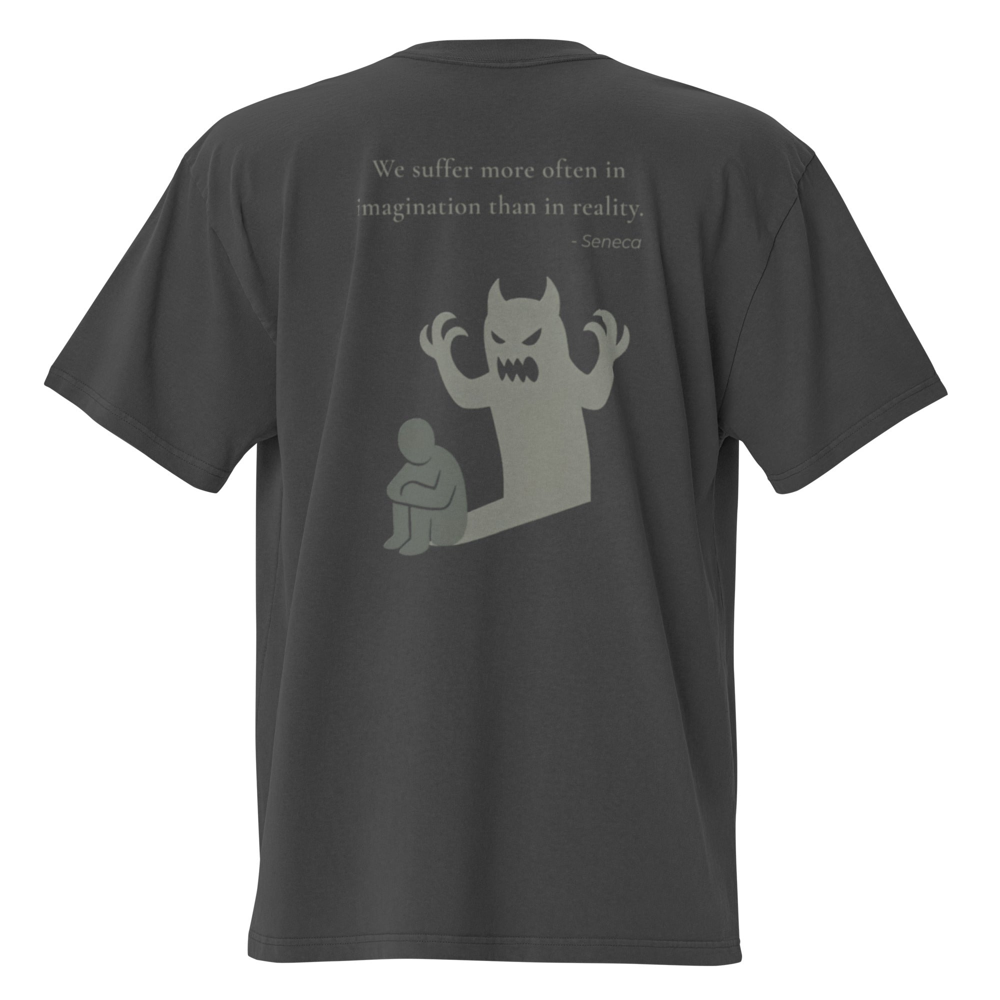 We suffer more in imagination. Unisex Heavyweight Relaxed T-Shirt Unisex Heavyweight Relaxed T-Shirt Void & Verse Faded Black S