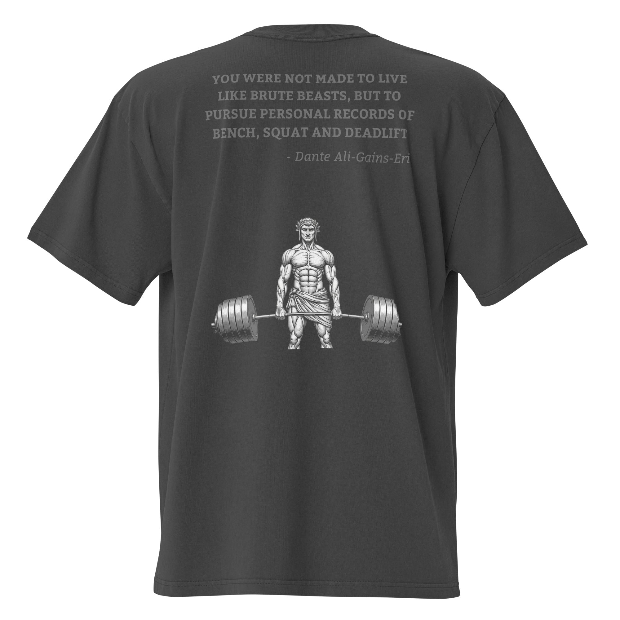 Dante Ali-Gains-Eri. Unisex Heavyweight Relaxed T-Shirt Unisex Heavyweight Relaxed T-Shirt Void & Verse Faded Black S