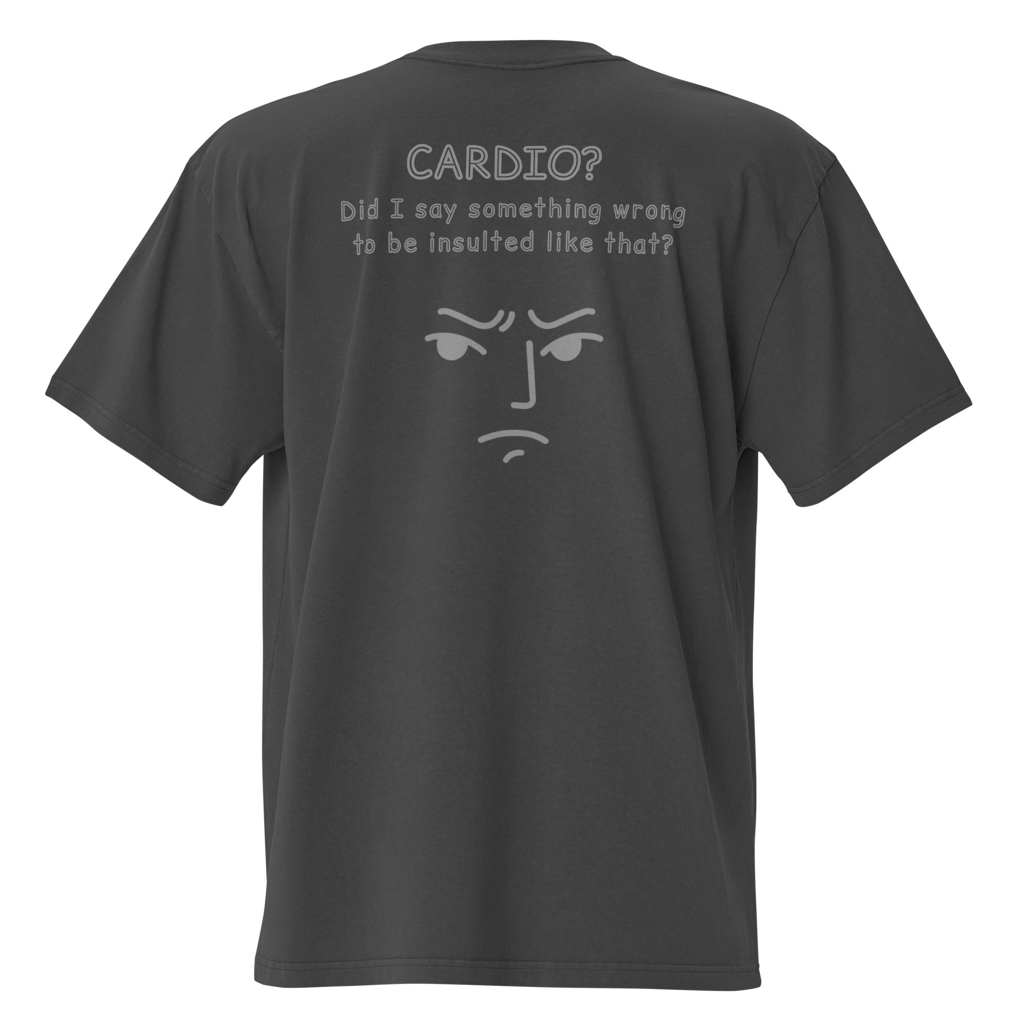 Cardio? Unisex Heavyweight Relaxed T-Shirt Unisex Heavyweight Relaxed T-Shirt Void & Verse Faded Black S