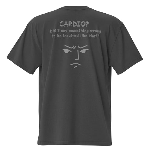 Cardio? Unisex Heavyweight Relaxed T-Shirt Unisex Heavyweight Relaxed T-Shirt Void & Verse Faded Black S