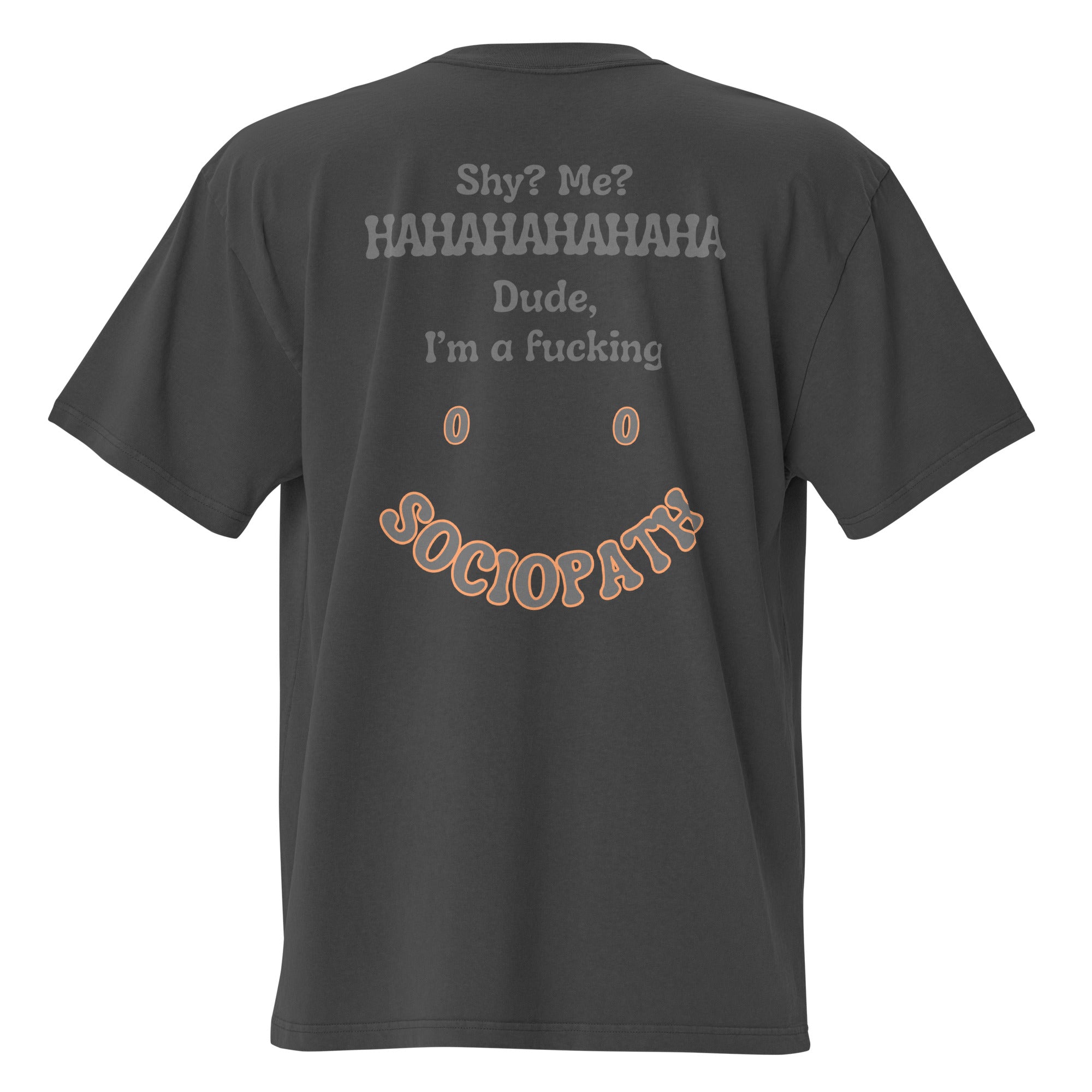 Sociopath. Unisex Heavyweight Relaxed T-Shirt Unisex Heavyweight Relaxed T-Shirt Void & Verse Faded Black S