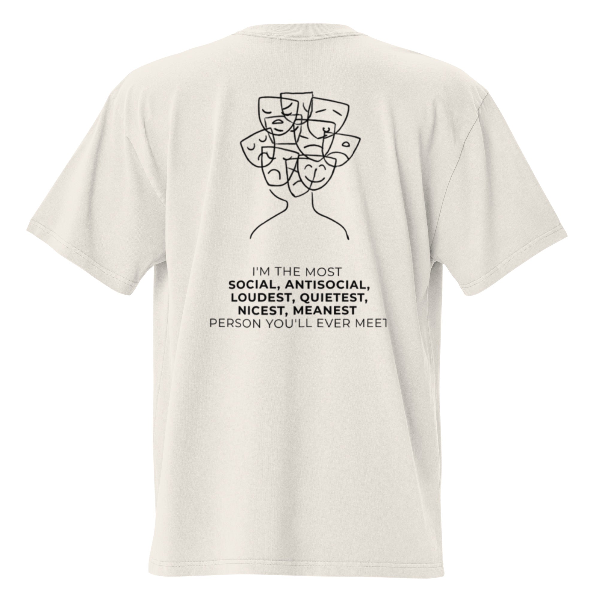 Most social antisocial. Unisex Heavyweight Relaxed T-Shirt Unisex Heavyweight Relaxed T-Shirt Void & Verse Faded Bone S