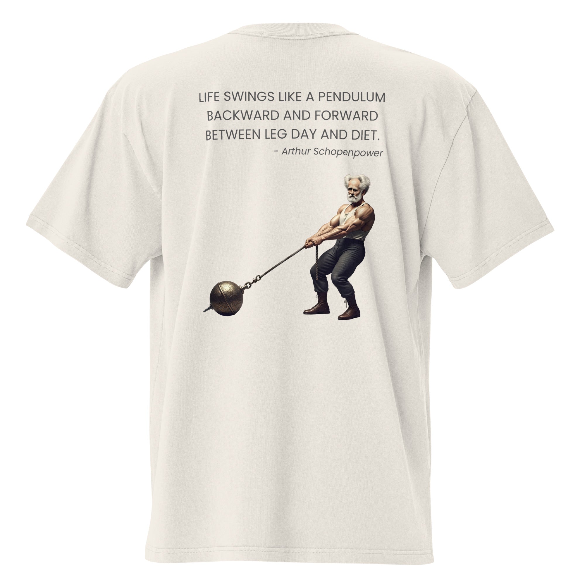 Arthur Schopenpower. Unisex Heavyweight Relaxed T-Shirt Unisex Heavyweight Relaxed T-Shirt Void & Verse Faded Bone S