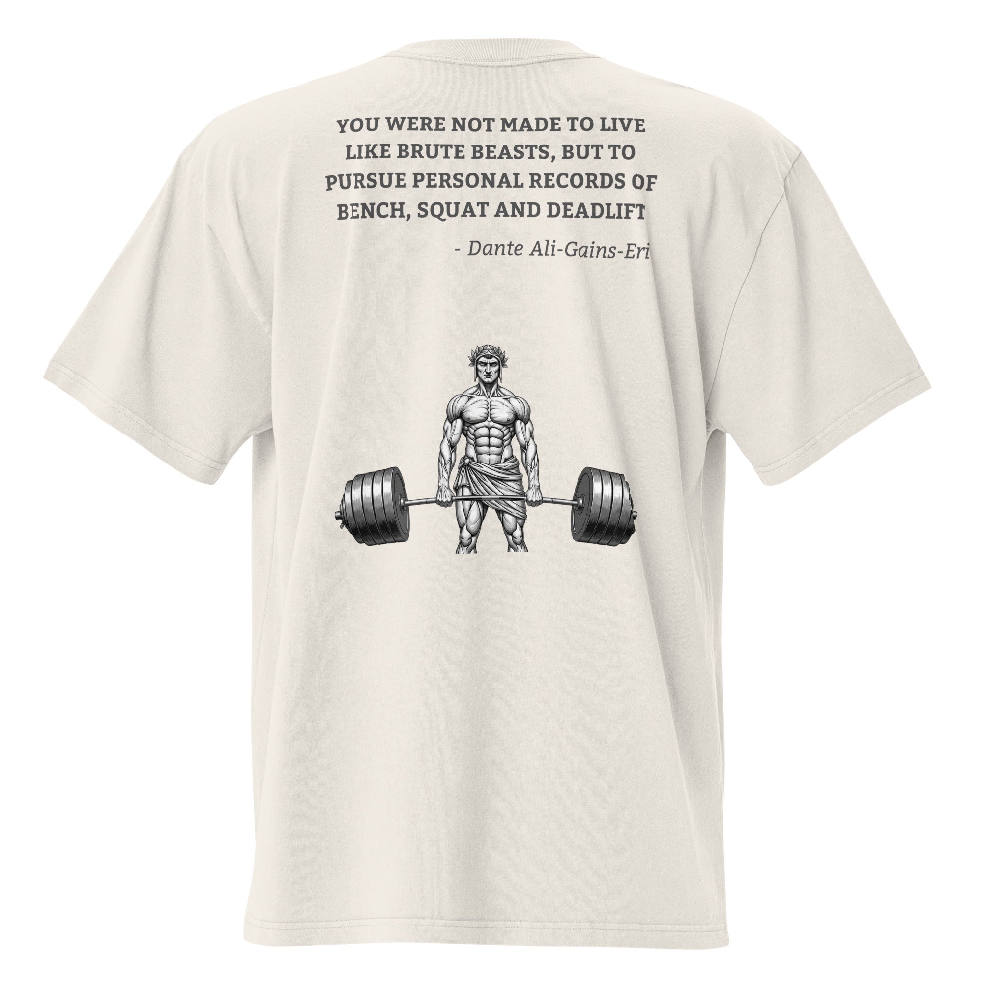 Dante Ali-Gains-Eri. Unisex Heavyweight Relaxed T-Shirt Unisex Heavyweight Relaxed T-Shirt Void & Verse Faded Bone S