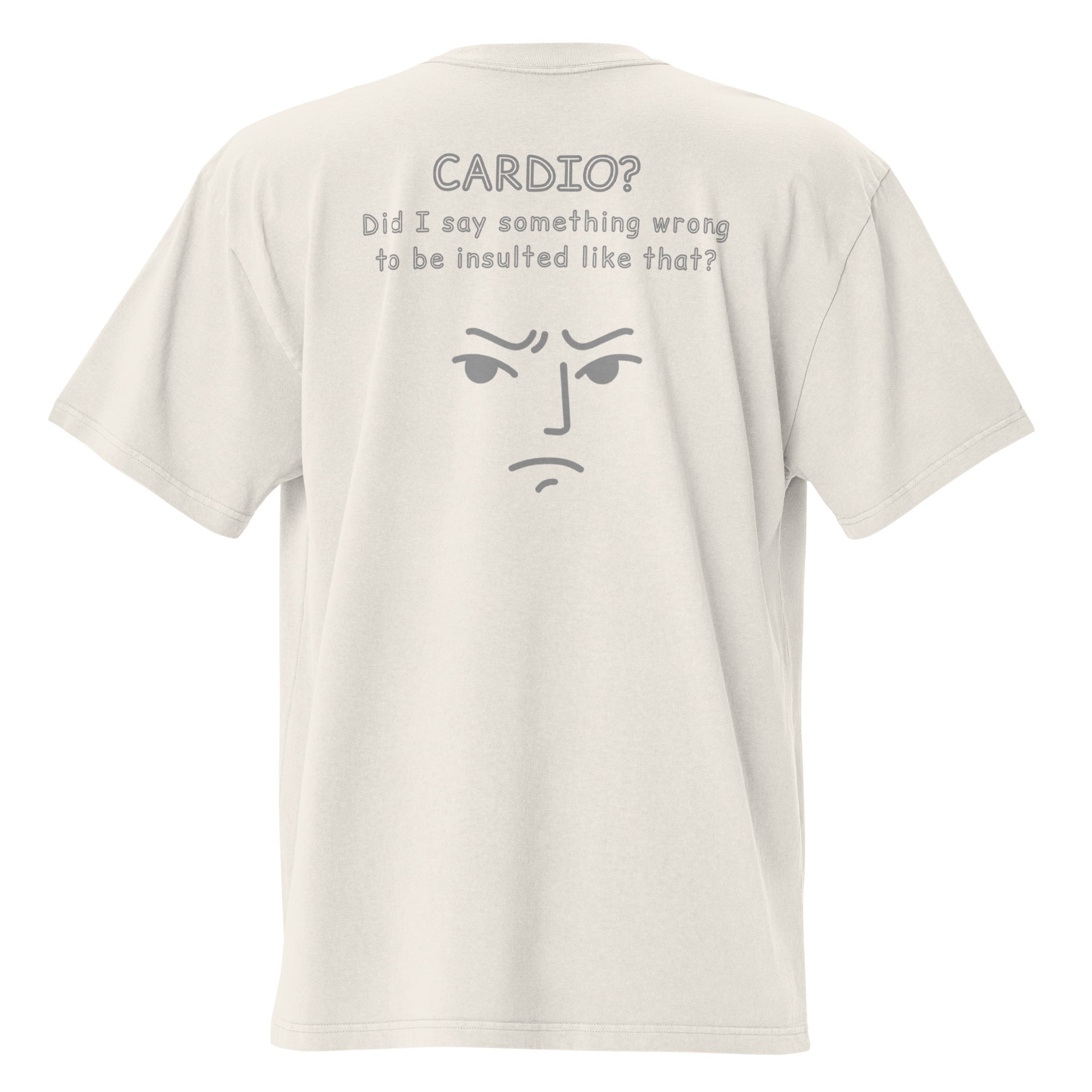Cardio? Unisex Heavyweight Relaxed T-Shirt Unisex Heavyweight Relaxed T-Shirt Void & Verse Faded Bone S