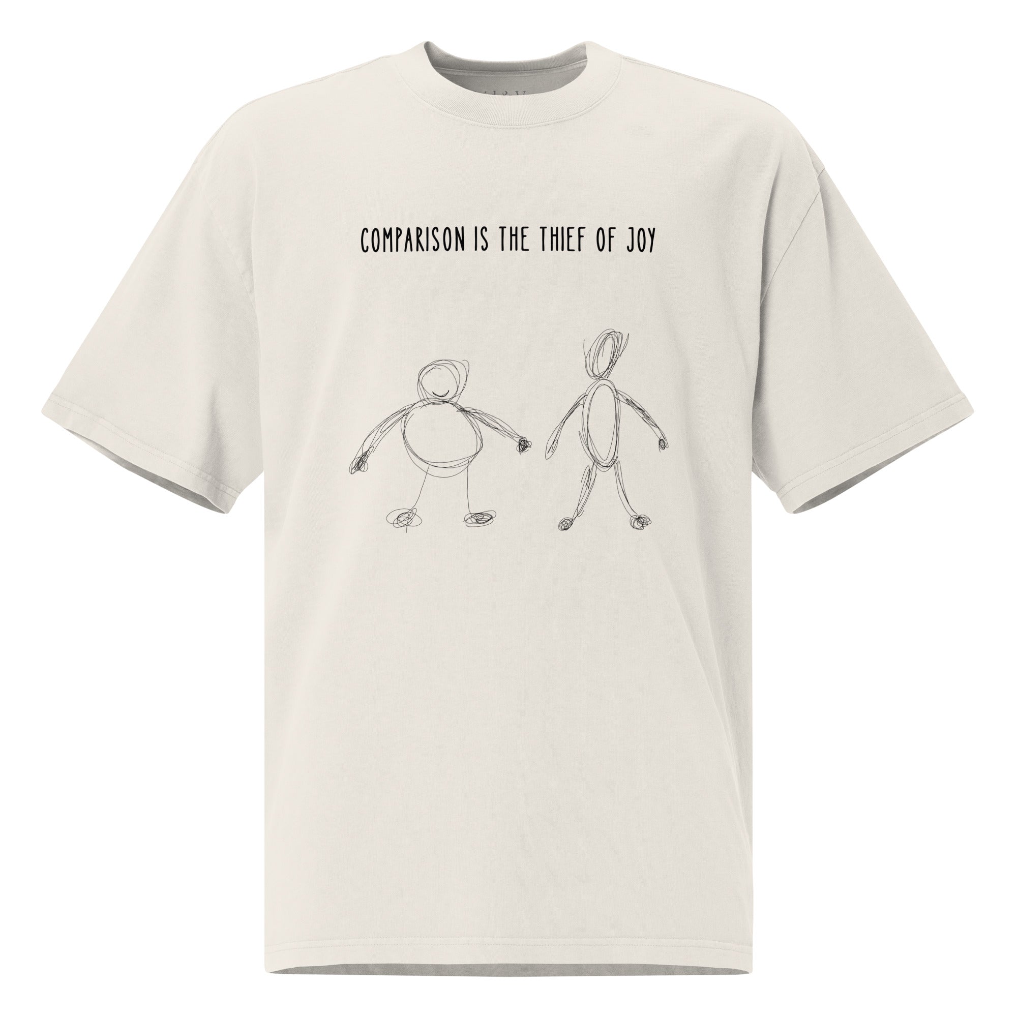 Comparison is the thief of joy. Unisex Heavyweight Relaxed T-Shirt Unisex Heavyweight Relaxed T-Shirt Void & Verse Faded Bone S