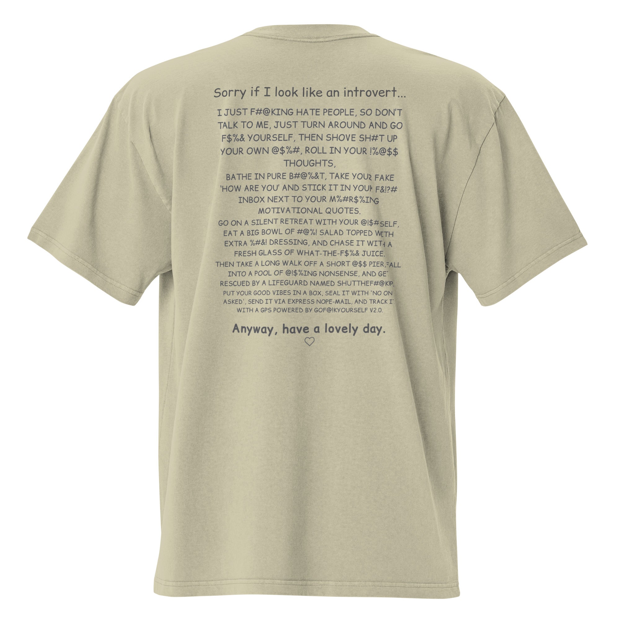 Sorry if I look like an introvert. Unisex Heavyweight Relaxed T-Shirt Unisex Heavyweight Relaxed T-Shirt Void & Verse Faded Eucalyptus S