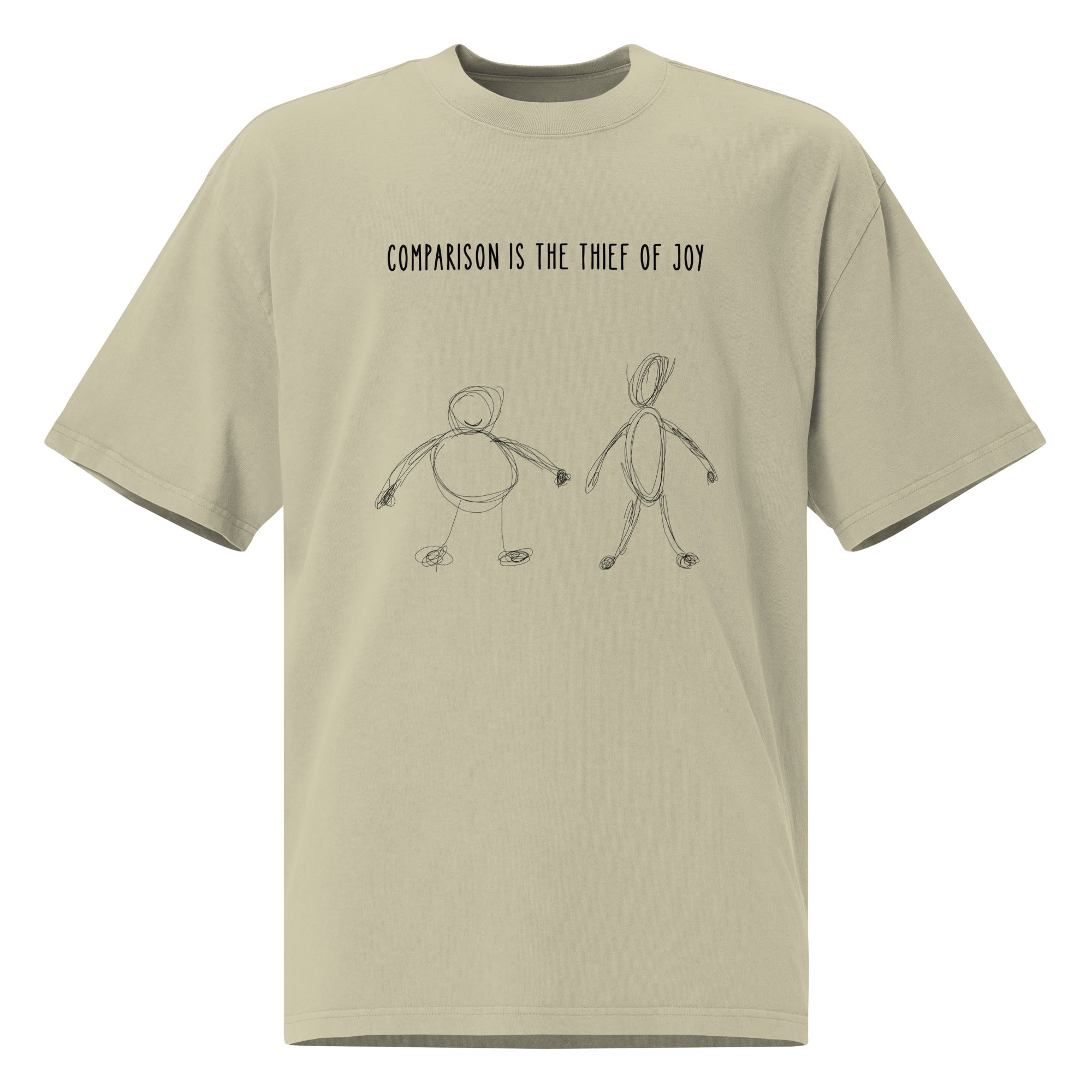 Comparison is the thief of joy. Unisex Heavyweight Relaxed T-Shirt Unisex Heavyweight Relaxed T-Shirt Void & Verse Faded Eucalyptus S