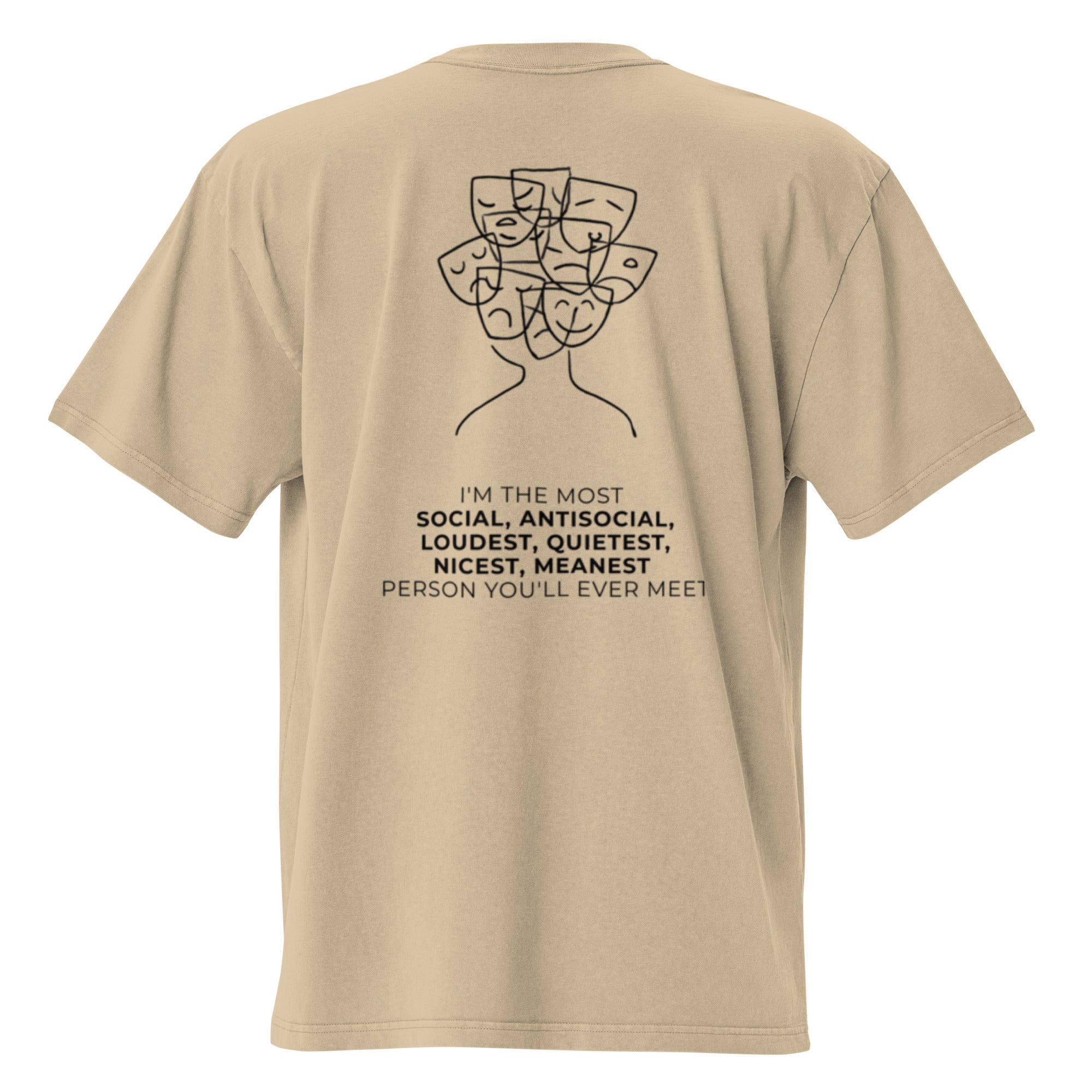 Most social antisocial. Unisex Heavyweight Relaxed T-Shirt Unisex Heavyweight Relaxed T-Shirt Void & Verse Faded Khaki S