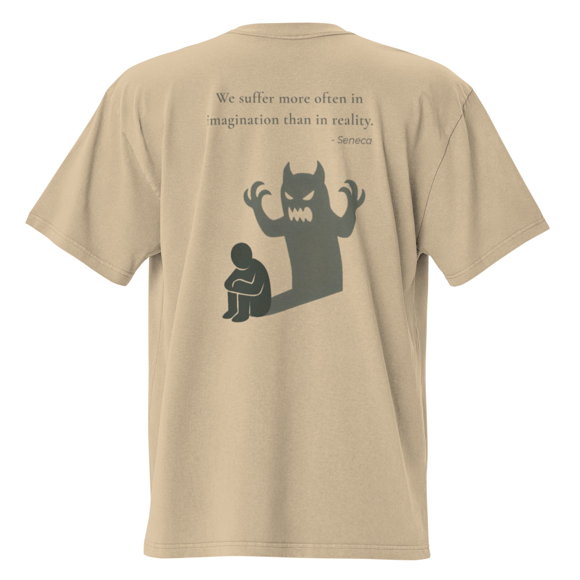 We suffer more in imagination. Unisex Heavyweight Relaxed T-Shirt Unisex Heavyweight Relaxed T-Shirt Void & Verse Faded Khaki S
