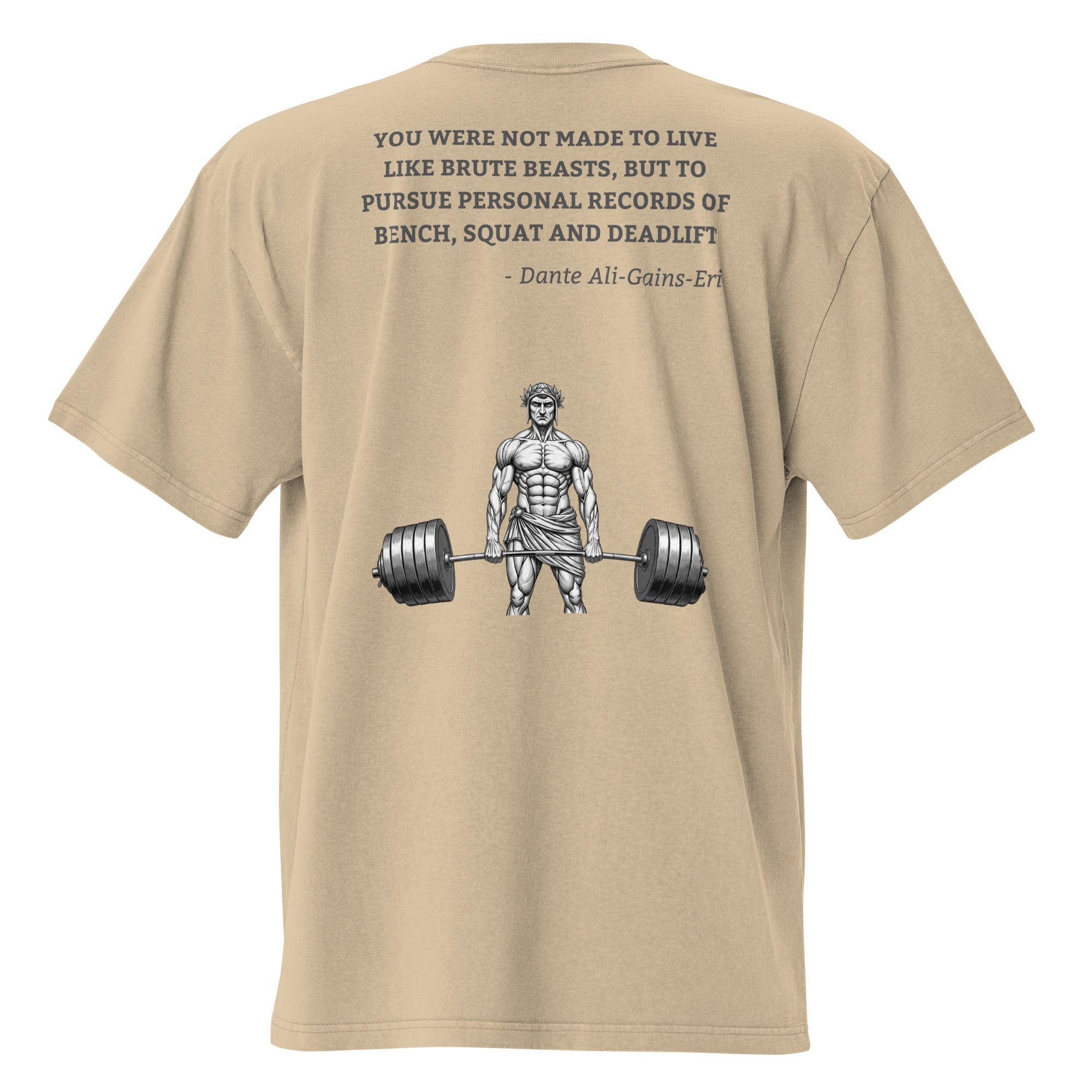 Dante Ali-Gains-Eri. Unisex Heavyweight Relaxed T-Shirt Unisex Heavyweight Relaxed T-Shirt Void & Verse Faded Khaki S