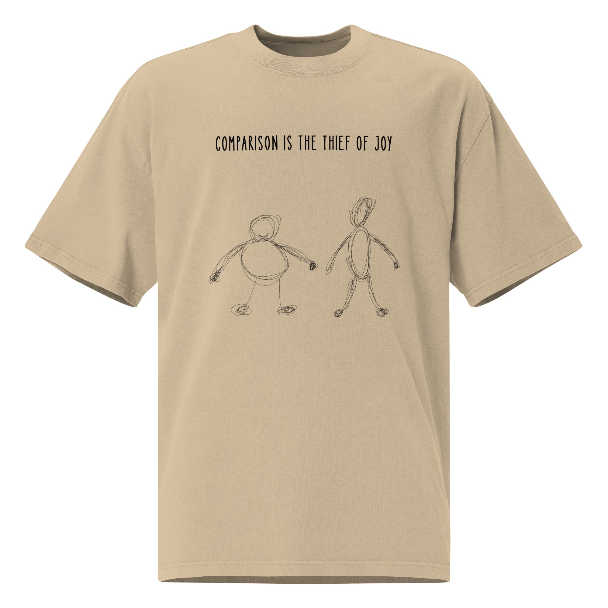 Comparison is the thief of joy. Unisex Heavyweight Relaxed T-Shirt Unisex Heavyweight Relaxed T-Shirt Void & Verse Faded Khaki S