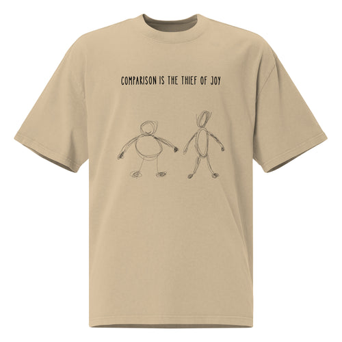 Comparison is the thief of joy. Unisex Heavyweight Relaxed T-Shirt Unisex Heavyweight Relaxed T-Shirt Void & Verse Faded Khaki S