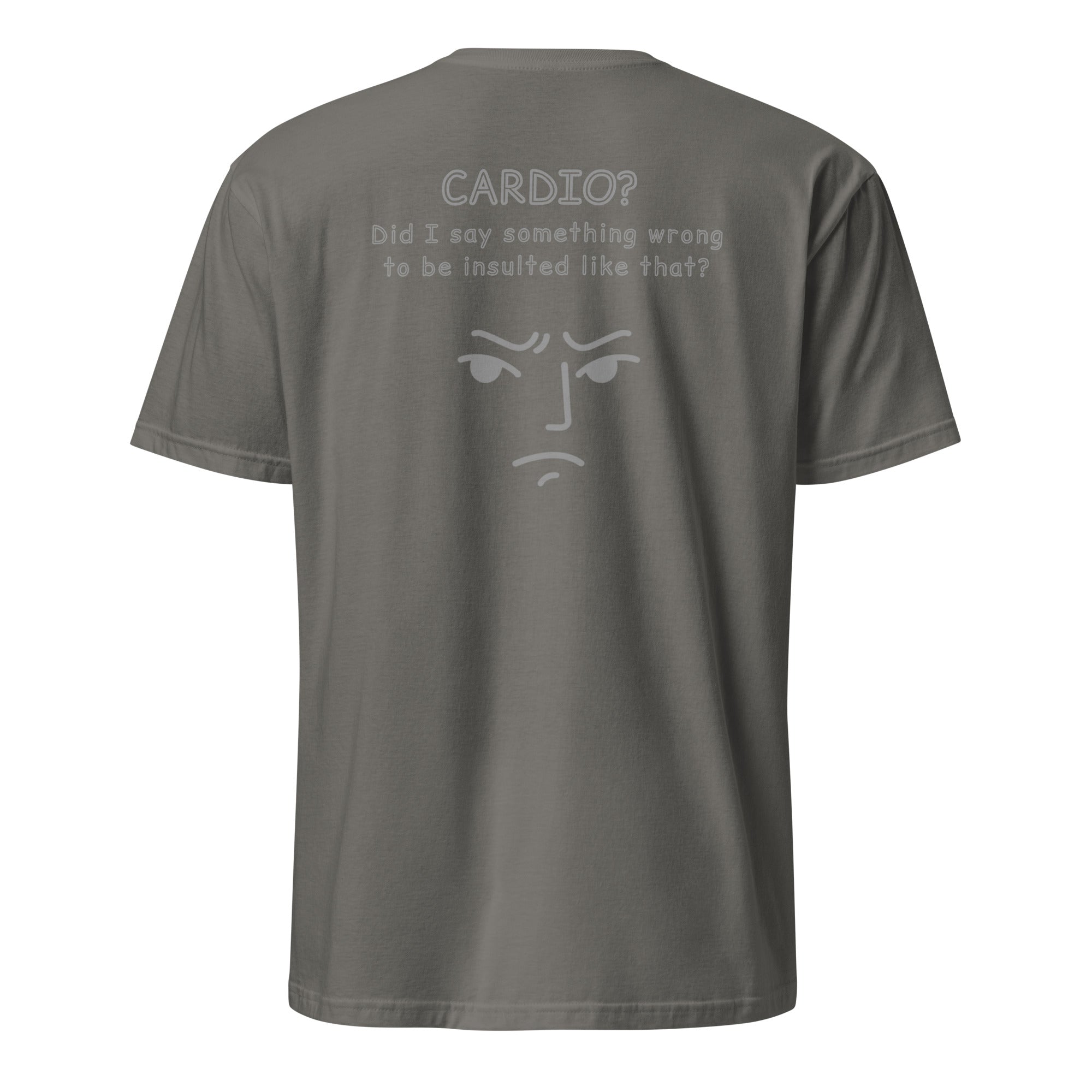 Cardio? Unisex Regular Soft T-Shirt Unisex Regular Soft T-Shirt Void & Verse Charcoal S