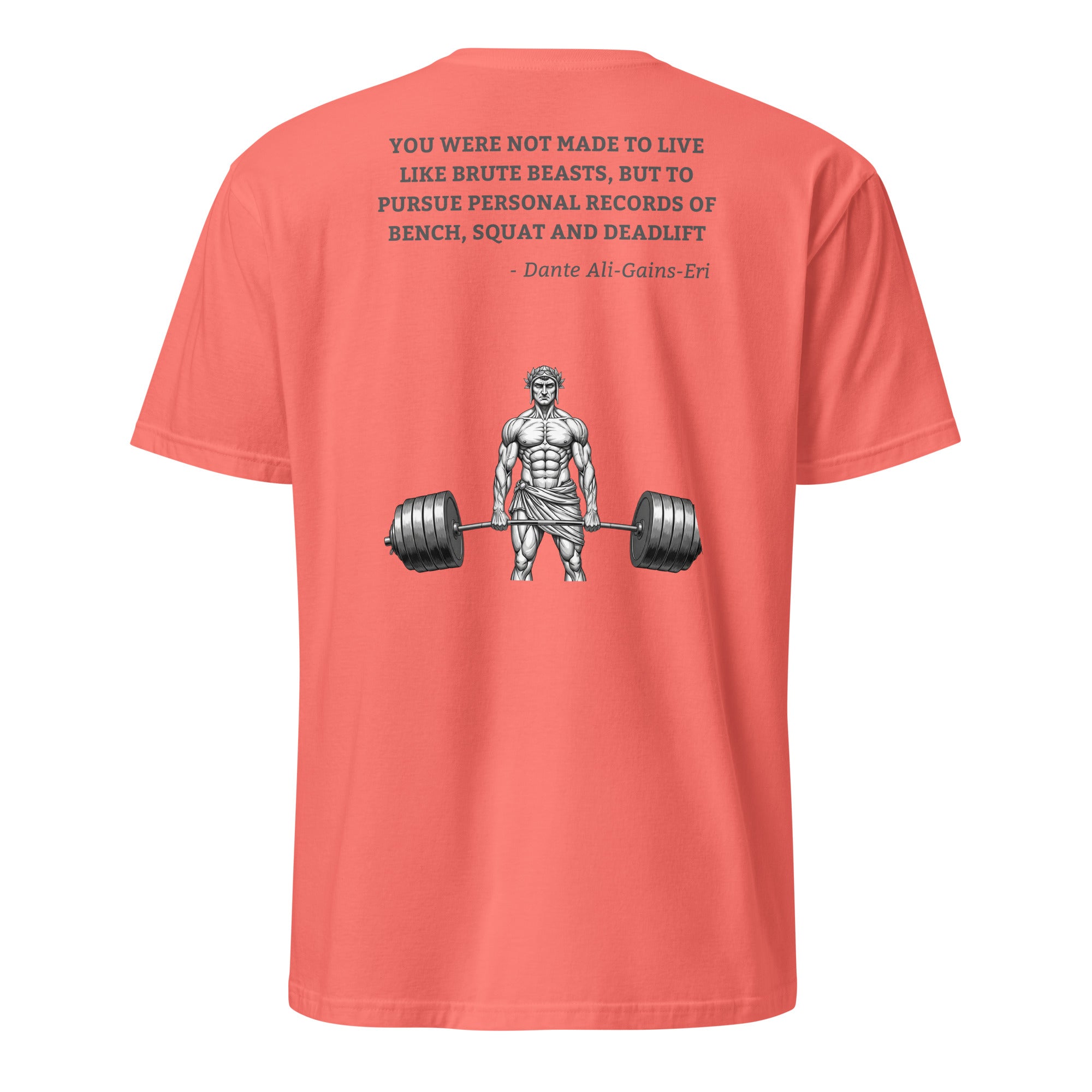 Dante Ali-Gains-Eri. Unisex Regular Soft T-Shirt Unisex Regular Soft T-Shirt Void & Verse Coral Silk S