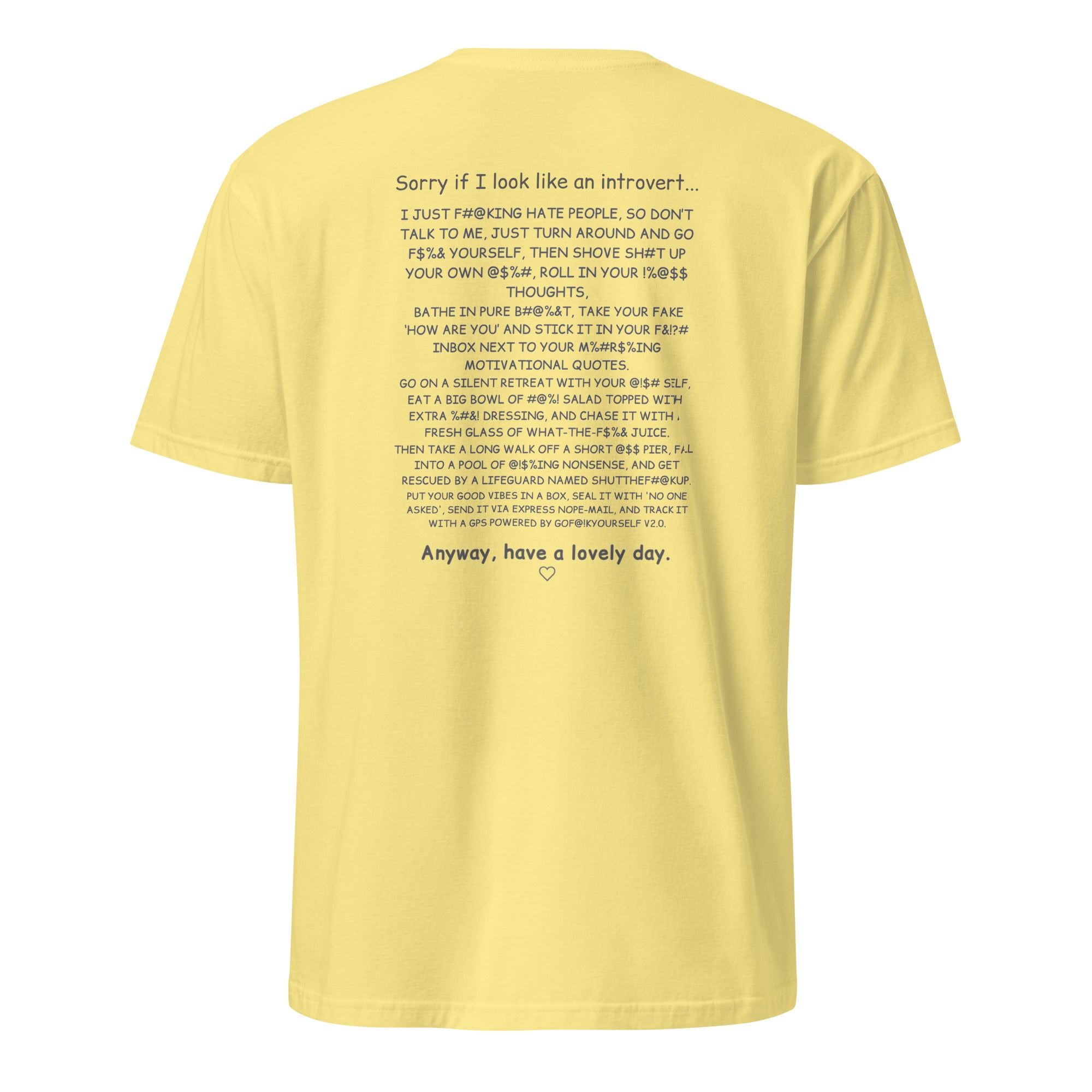 Sorry if I look like an introvert. Unisex Regular Soft T-Shirt Unisex Regular Soft T-Shirt Void & Verse Cornsilk S