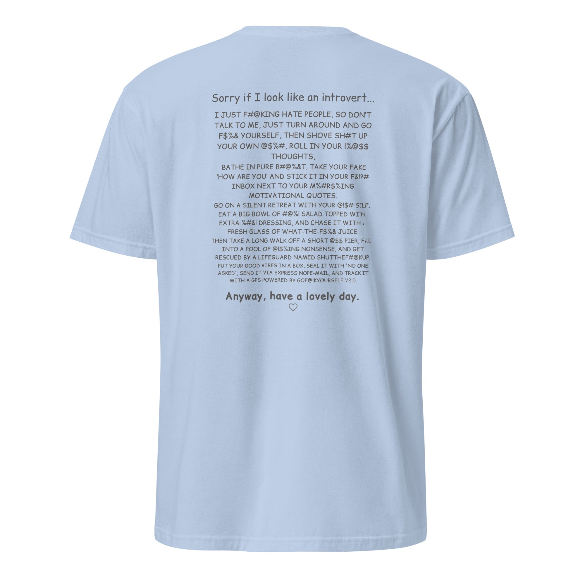 Sorry if I look like an introvert. Unisex Regular Soft T-Shirt Unisex Regular Soft T-Shirt Void & Verse Light Blue S