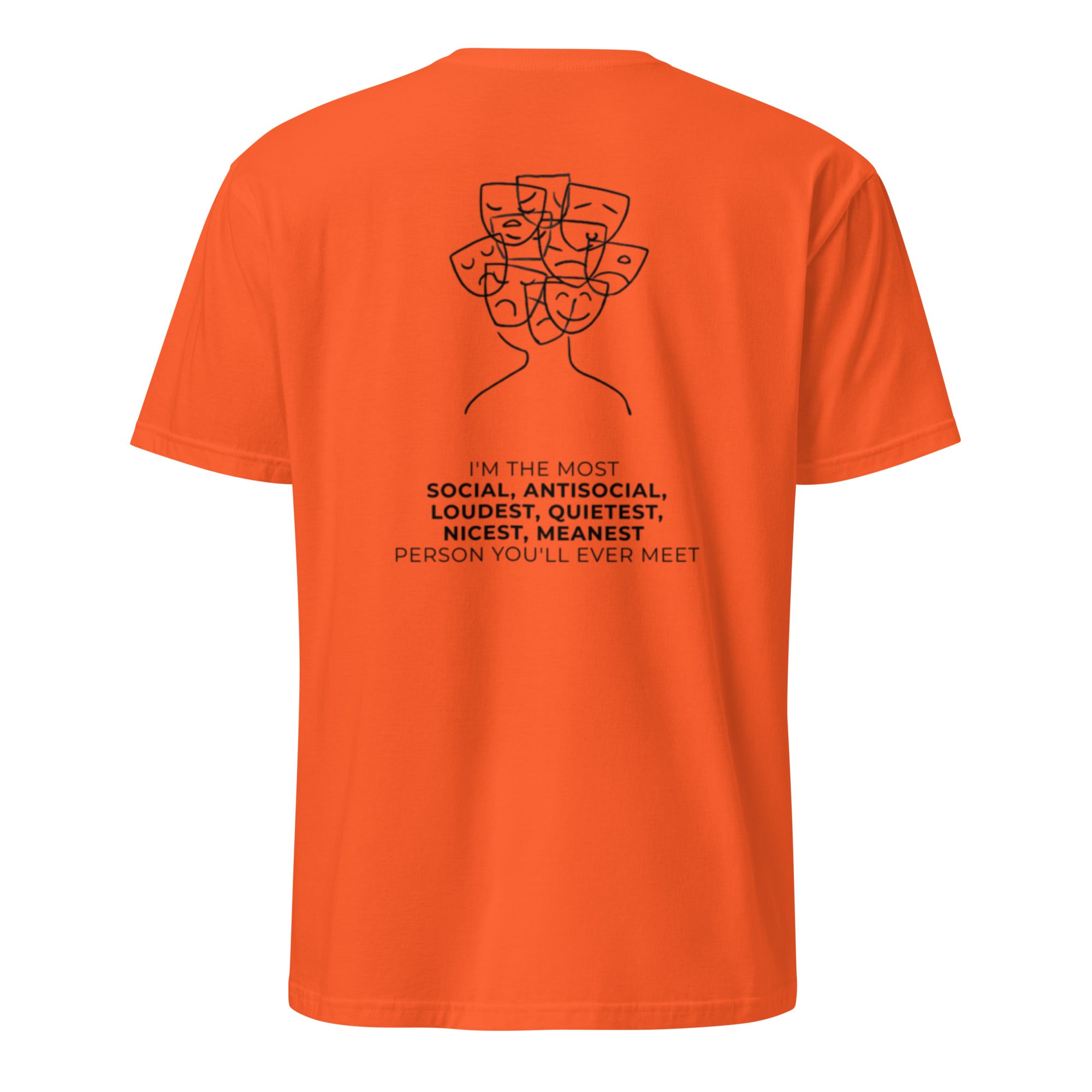 Most social antisocial. Unisex Regular Soft T-Shirt Unisex Regular Soft T-Shirt Void & Verse Orange S