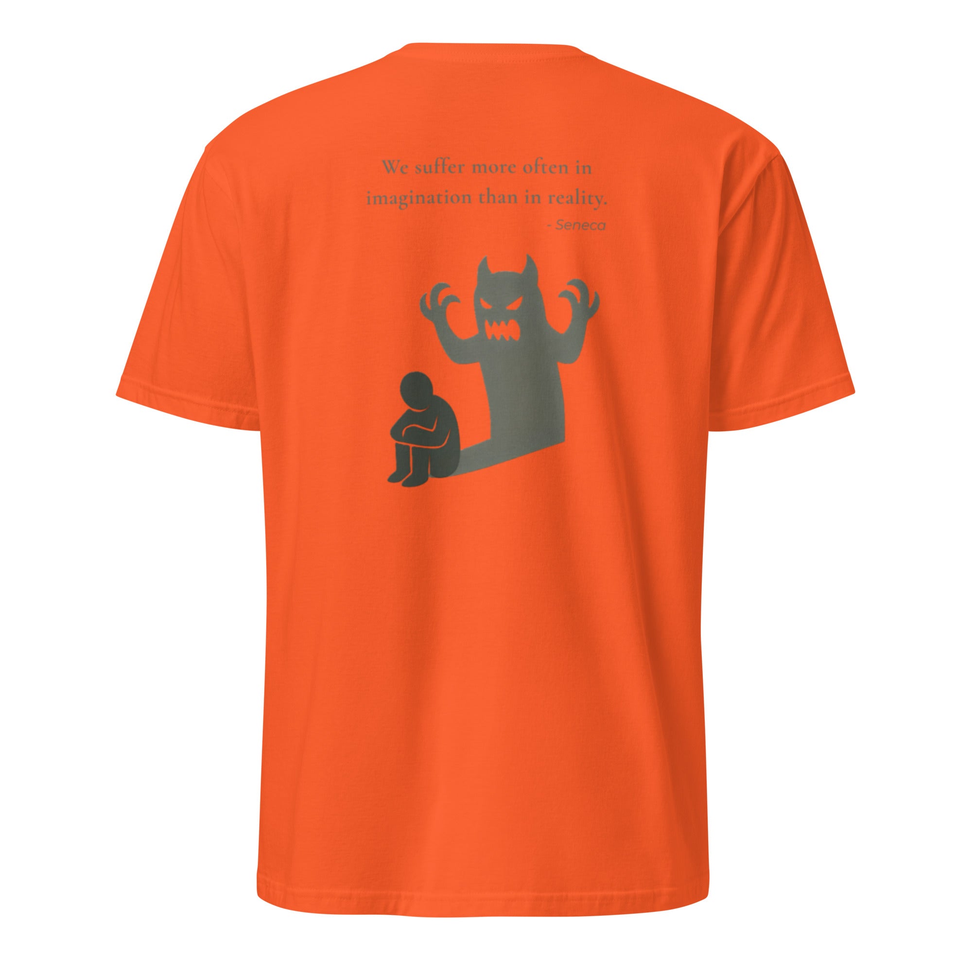 We suffer more in imagination. Unisex Regular Soft T-Shirt Unisex Regular Soft T-Shirt Void & Verse Orange S