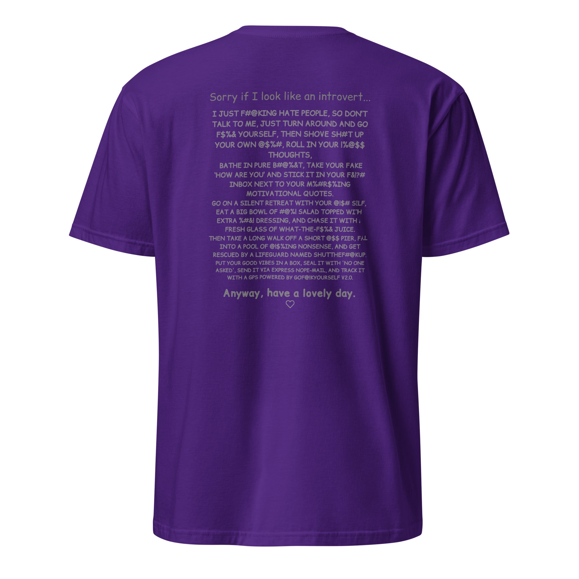 Sorry if I look like an introvert. Unisex Regular Soft T-Shirt Unisex Regular Soft T-Shirt Void & Verse Purple S